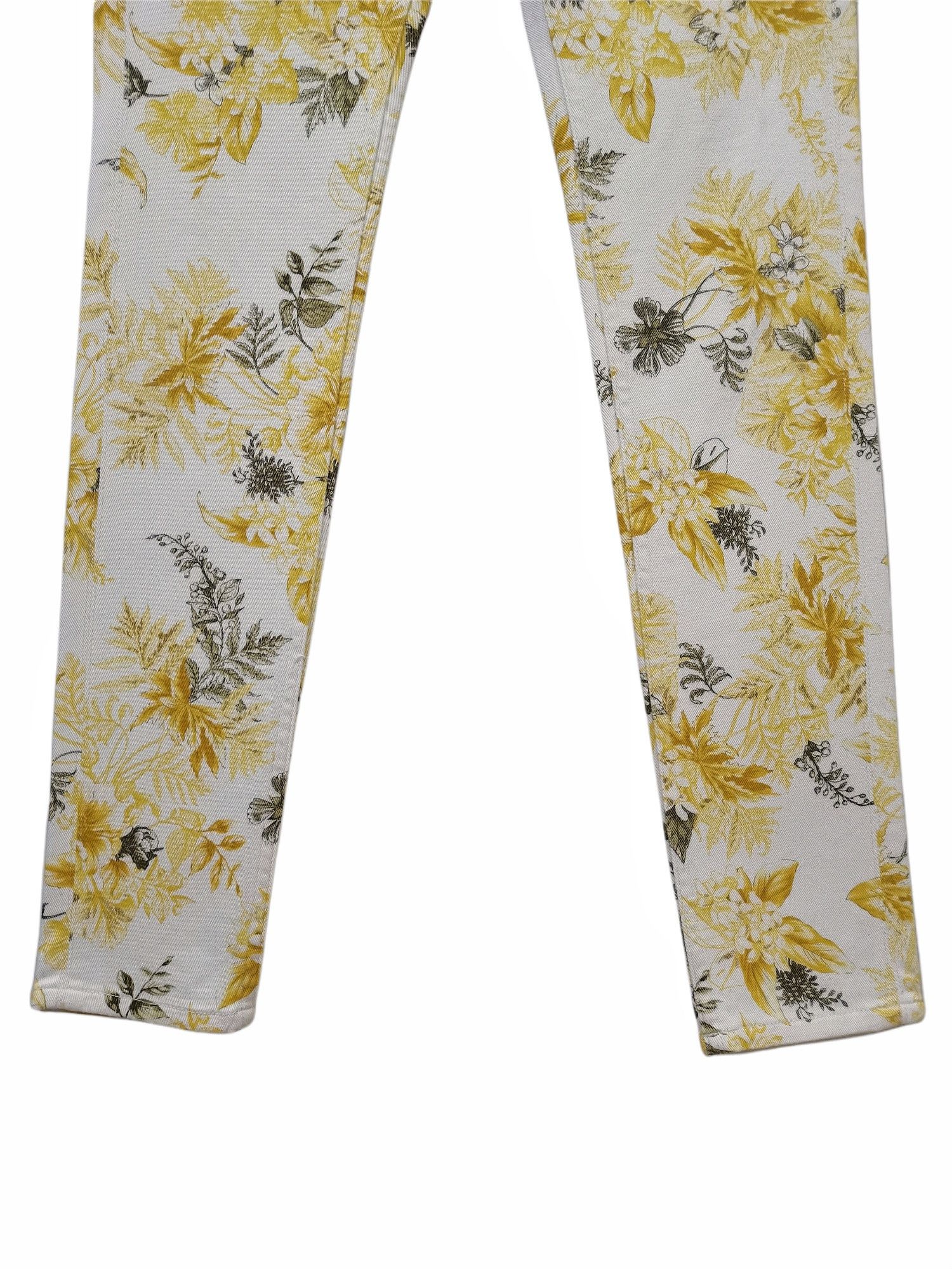 Art Comes First TOMORROWLAND Made in Japan Fullprint Floral Skinny Jeans Size US 31 - 3 Thumbnail