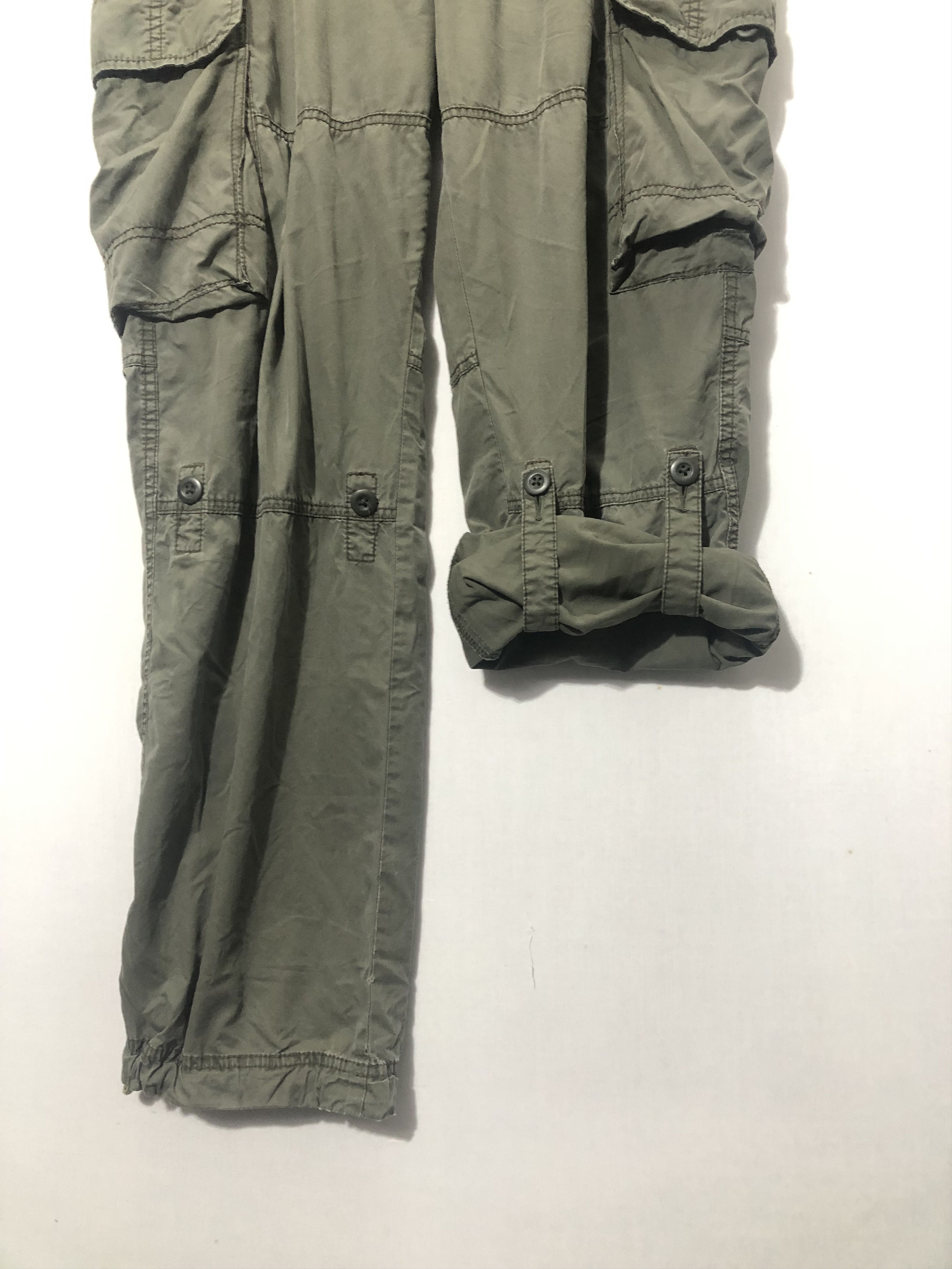 Japanese Brand JAPANESE BRAND FADED GREEN CARGO PANTS (#147) Size US 34 / EU 50 - 4 Thumbnail