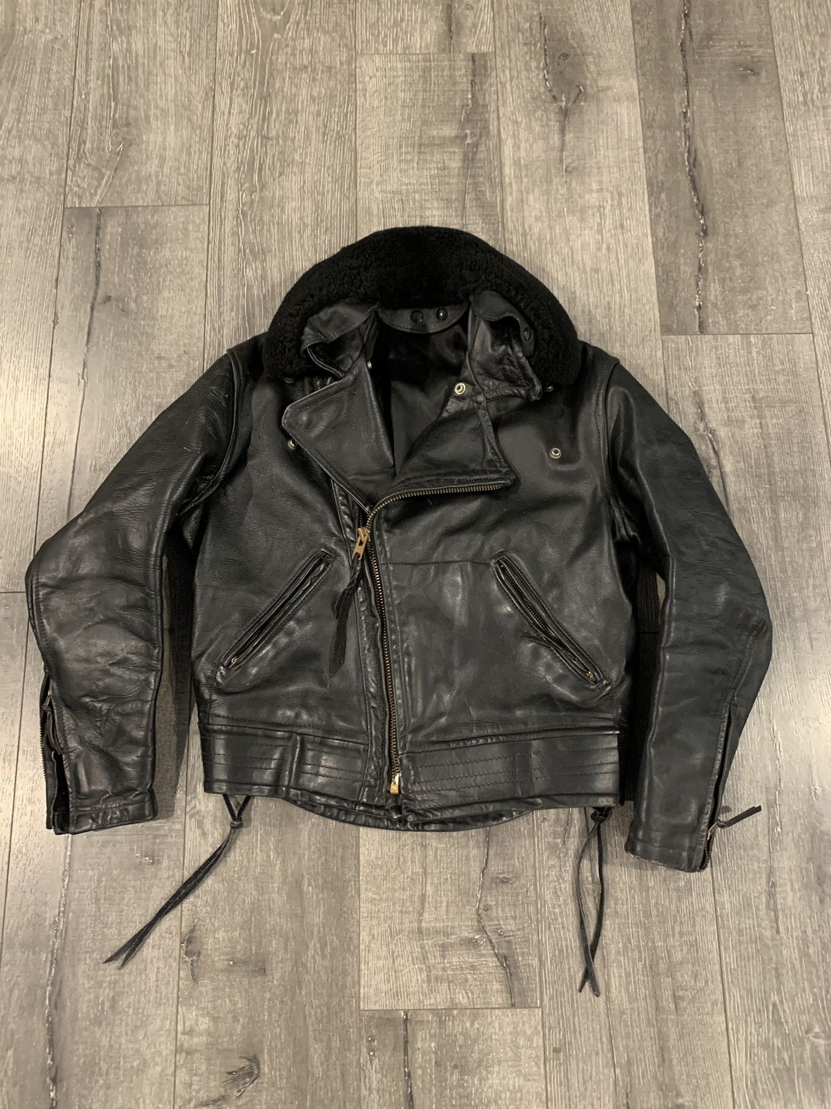 1960s Vintage Leather Biker Jacket