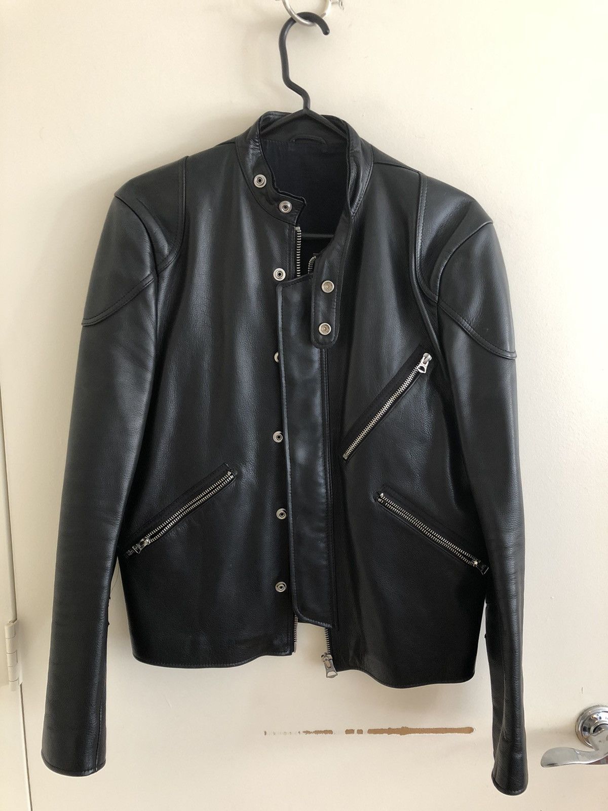 Acne Leather Jacket Sz 46