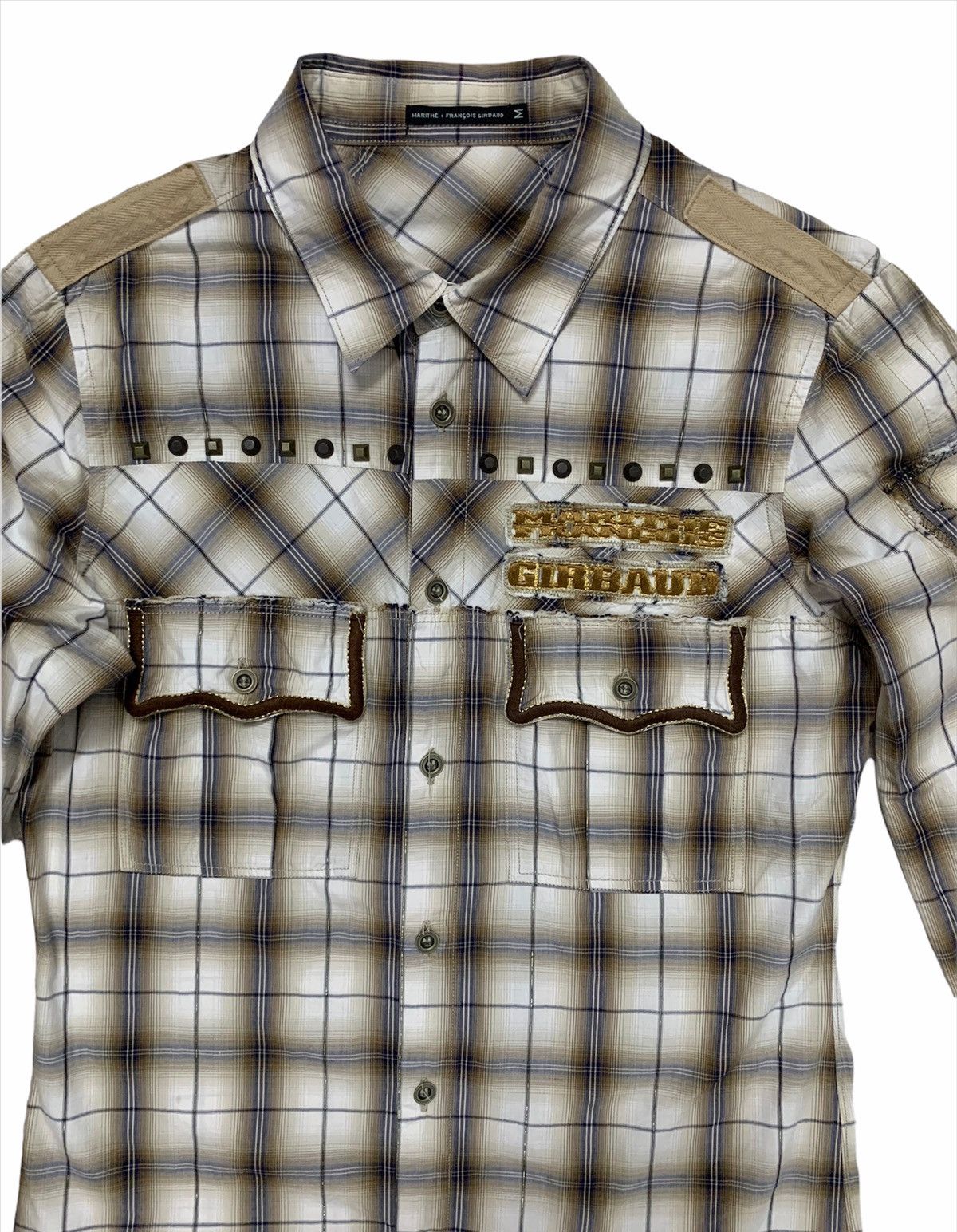 Flannel × Marithe + Francois Girbaud Marithe Francois Girbraud Flannel Studed Button Shirt Size US M / EU 48-50 / 2 - 3 Thumbnail