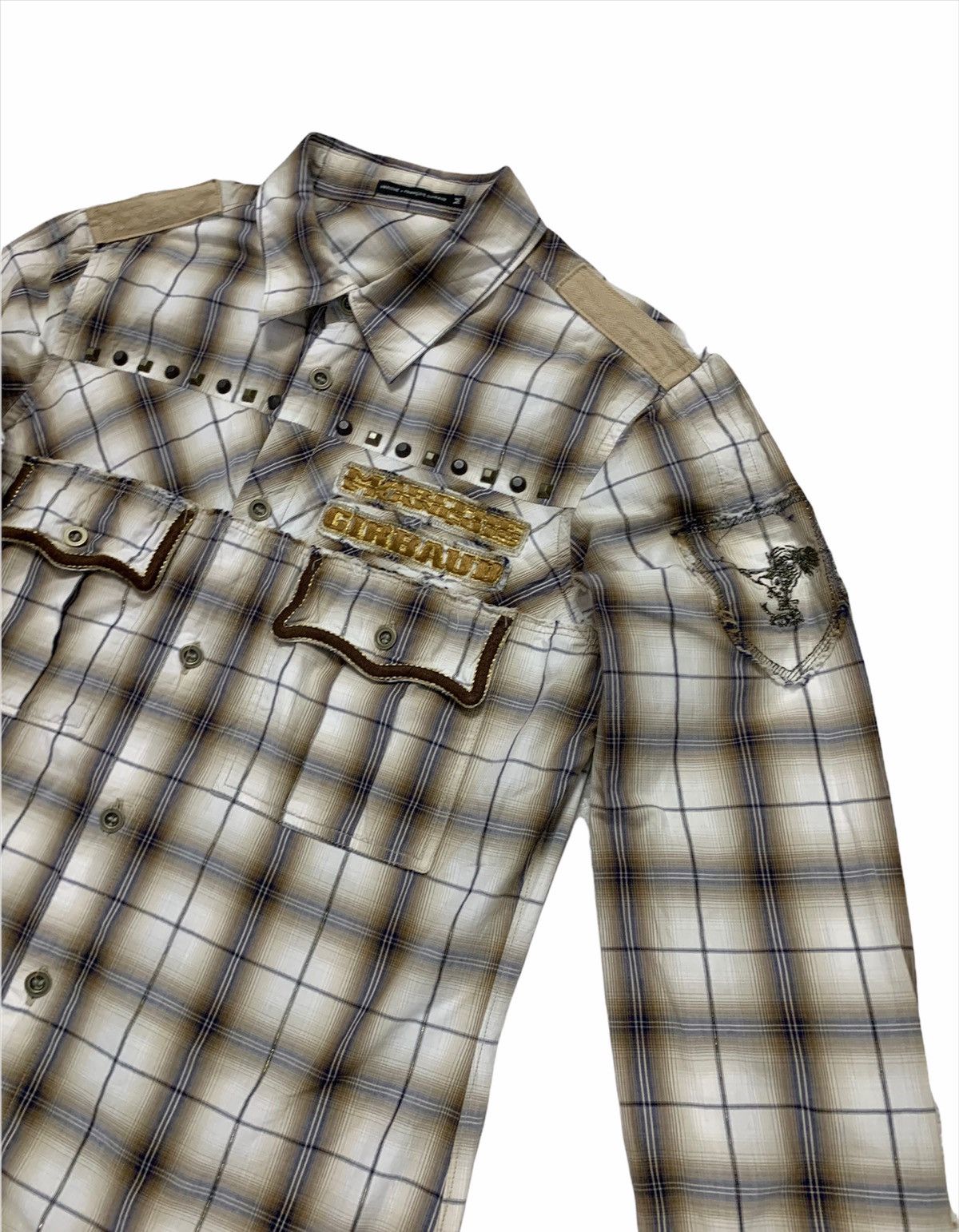 Flannel × Marithe + Francois Girbaud Marithe Francois Girbraud Flannel Studed Button Shirt Size US M / EU 48-50 / 2 - 1 Thumbnail