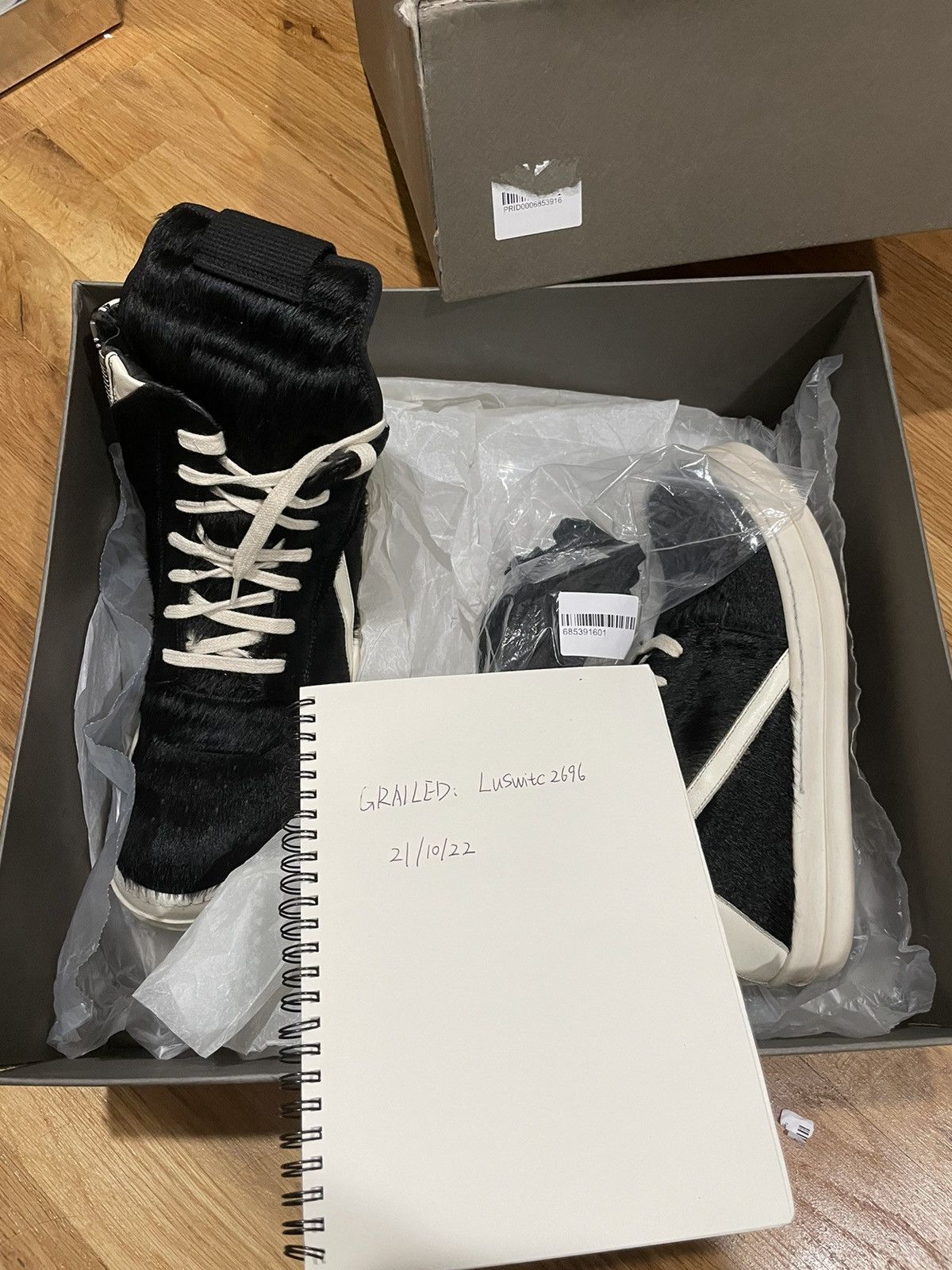 Rick Owens （final drop ）Rick Owens pony hair geobaskets Rare sz 40 Size US 7.5 / EU 40-41 - 2 Thumbnail