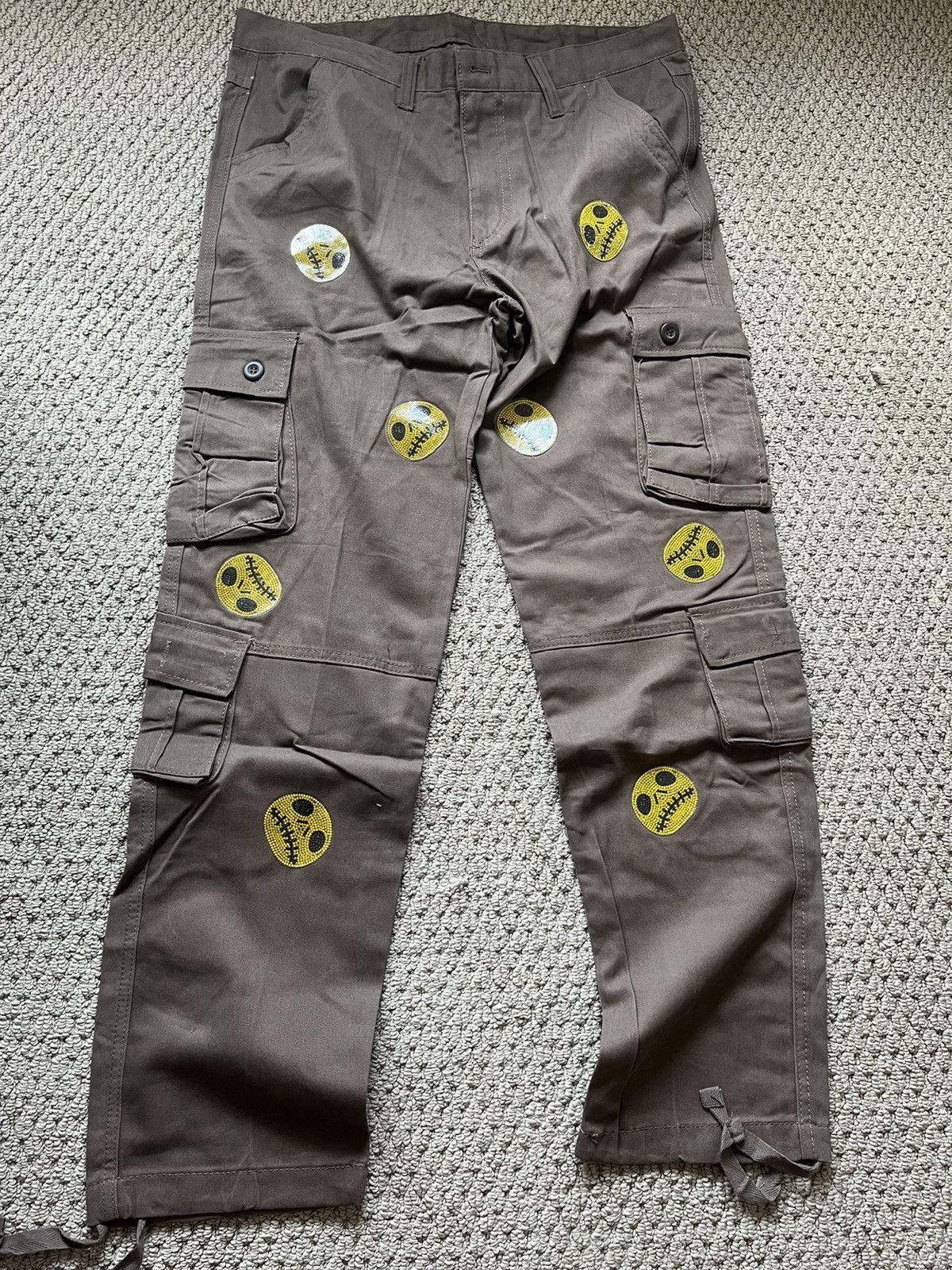 Japanese Brand ghost Swarovski crystal face cargo pants Size US 35 - 1 Thumbnail