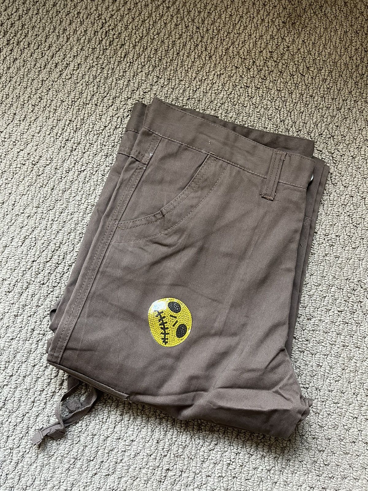 Japanese Brand ghost Swarovski crystal face cargo pants Size US 35 - 2 Thumbnail