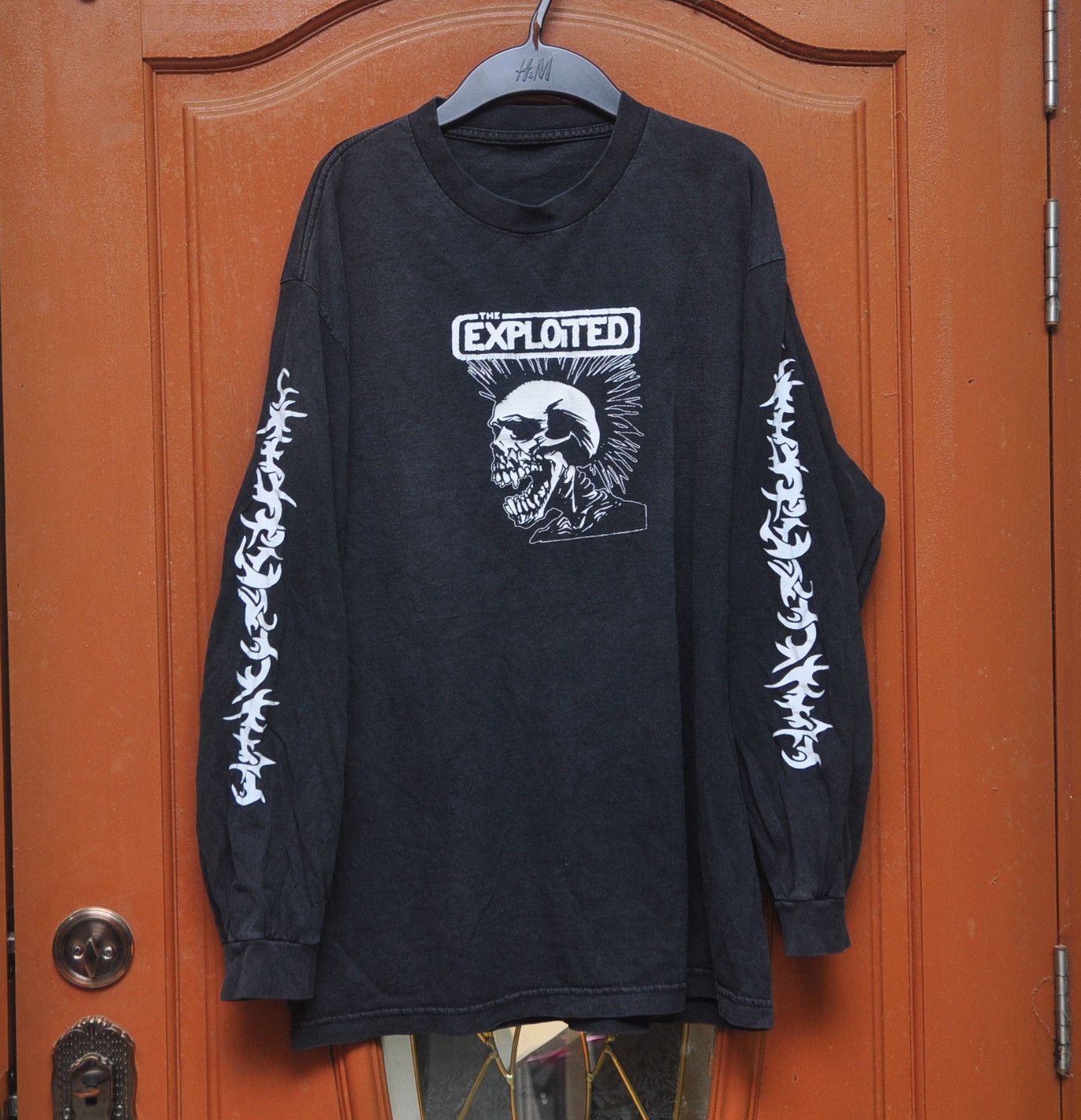 Band Tees Vintage 90s The Exploited Punk Band Long Sleeve Black 