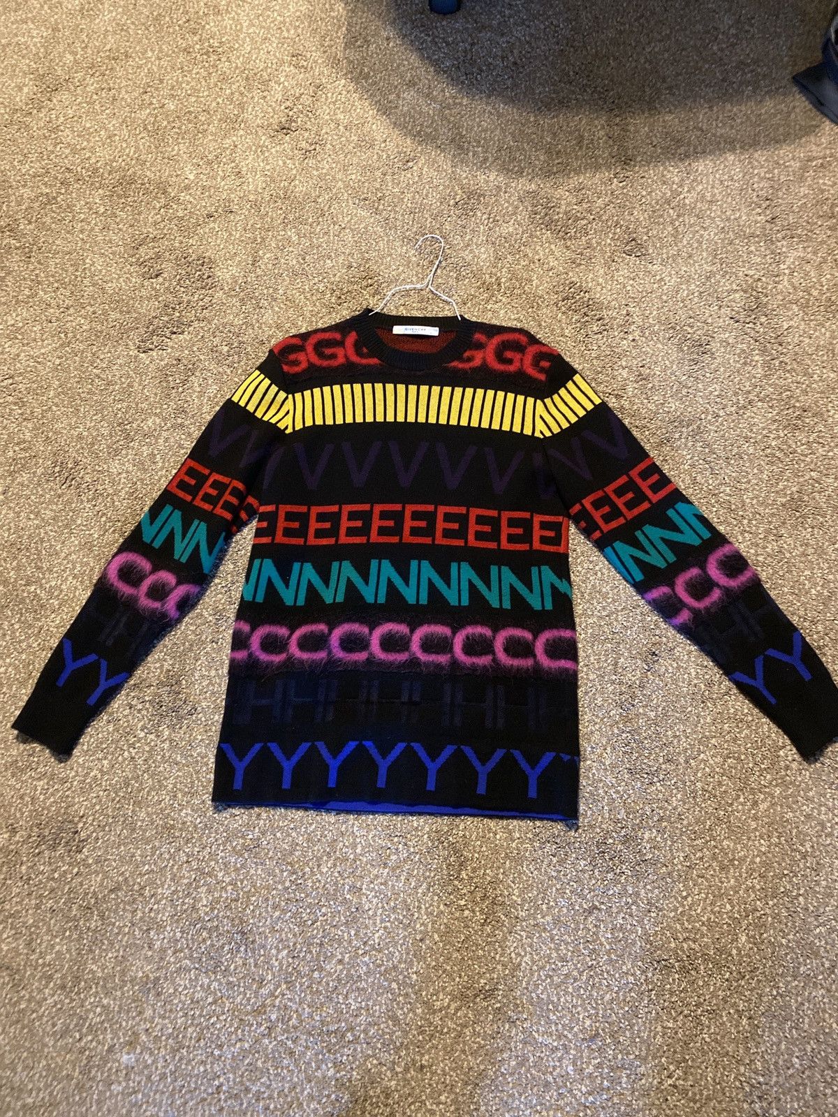 Givenchy Givenchy Rainbow Letter Sweater Grailed