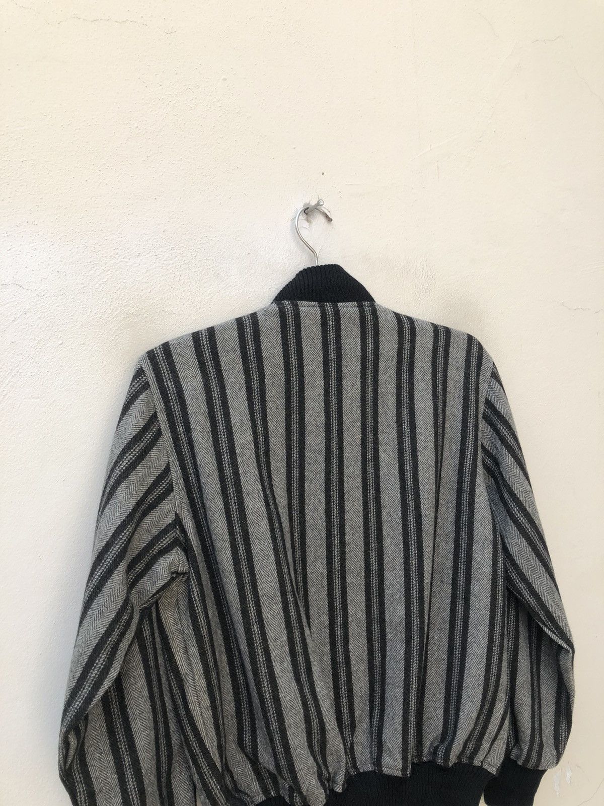 Vintage VTG 80s Sun Lunar Japan Border Striped Light Bomber Jacket Size US L / EU 52-54 / 3 - 11 Thumbnail