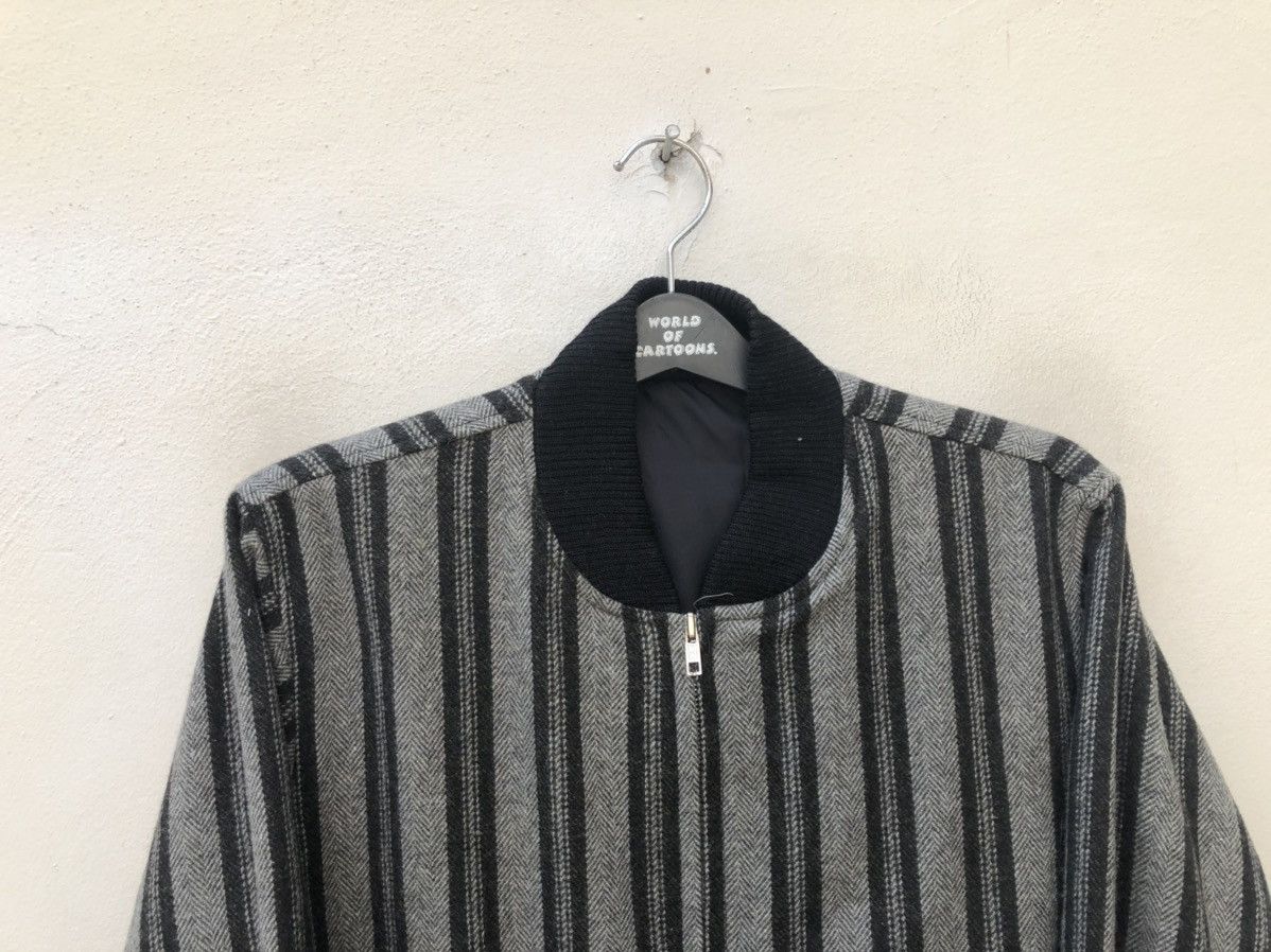 Vintage VTG 80s Sun Lunar Japan Border Striped Light Bomber Jacket Size US L / EU 52-54 / 3 - 5 Thumbnail