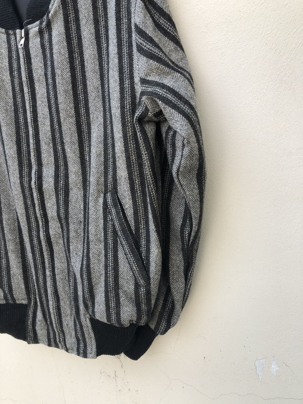 Vintage VTG 80s Sun Lunar Japan Border Striped Light Bomber Jacket Size US L / EU 52-54 / 3 - 9 Thumbnail