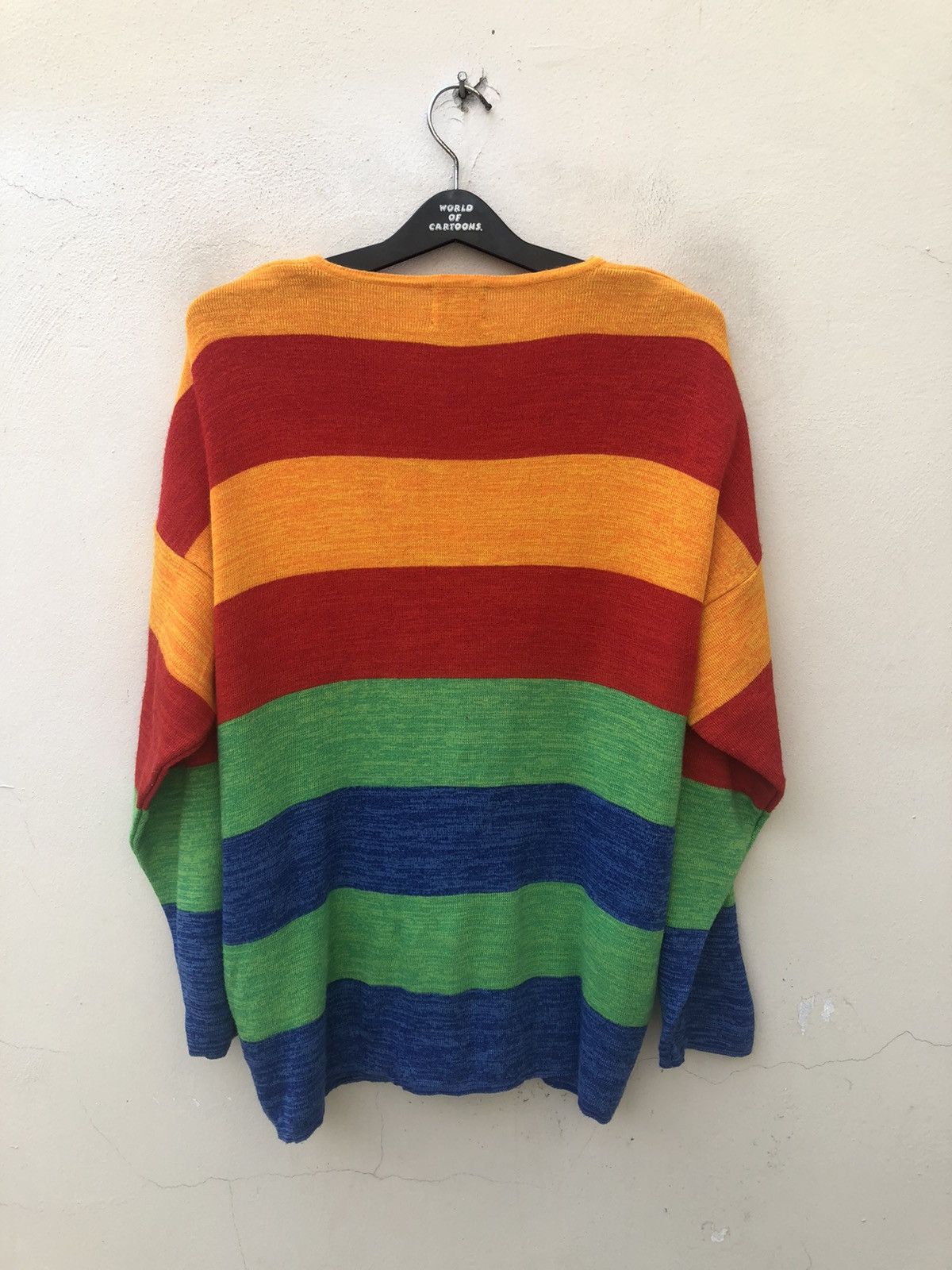 Vintage Vintage 90s Lapagayo Made in Romania Rainbow Wool Sweater Size US XL / EU 56 / 4 - 7 Thumbnail