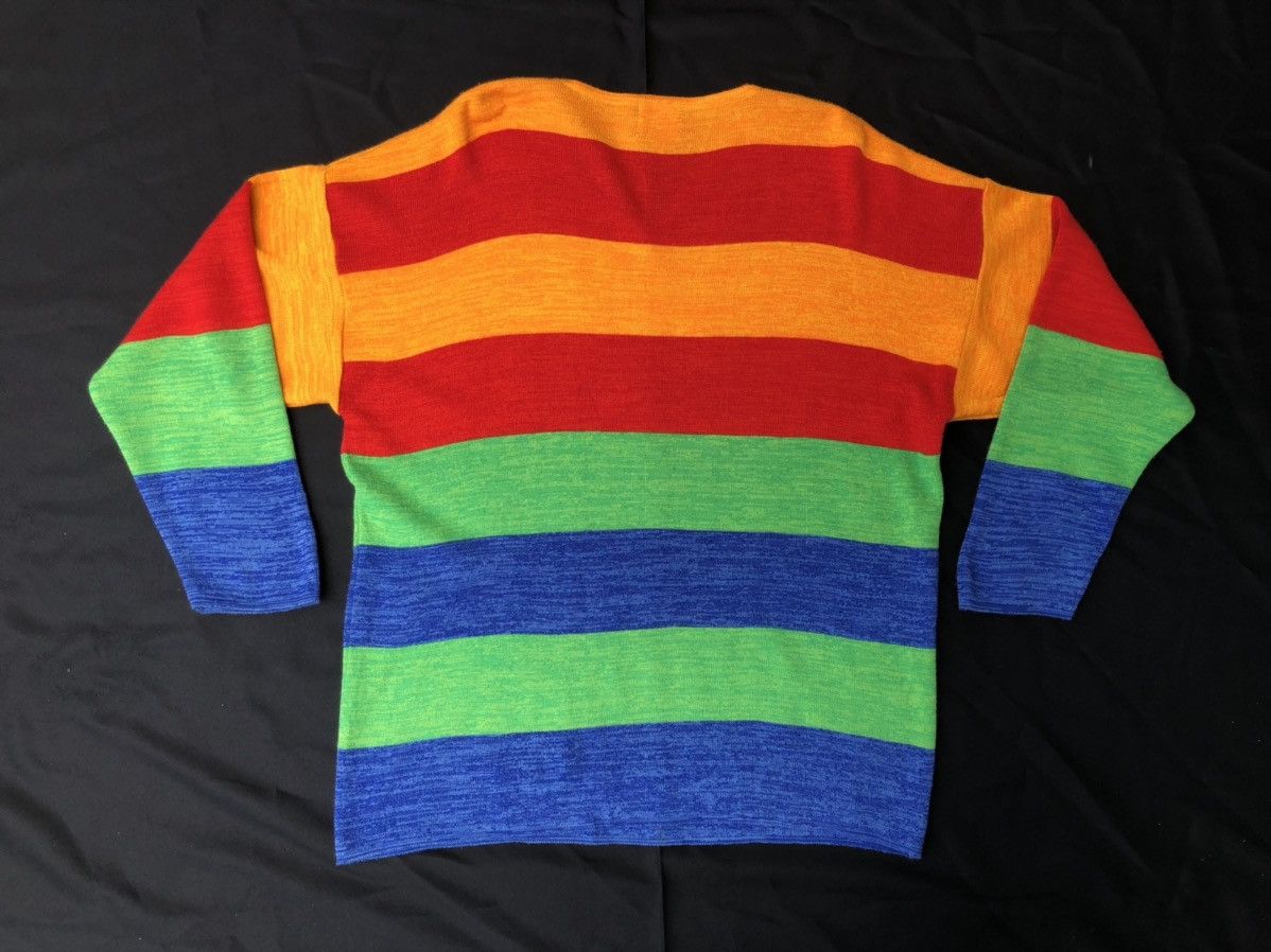 Vintage Vintage 90s Lapagayo Made in Romania Rainbow Wool Sweater Size US XL / EU 56 / 4 - 2 Thumbnail