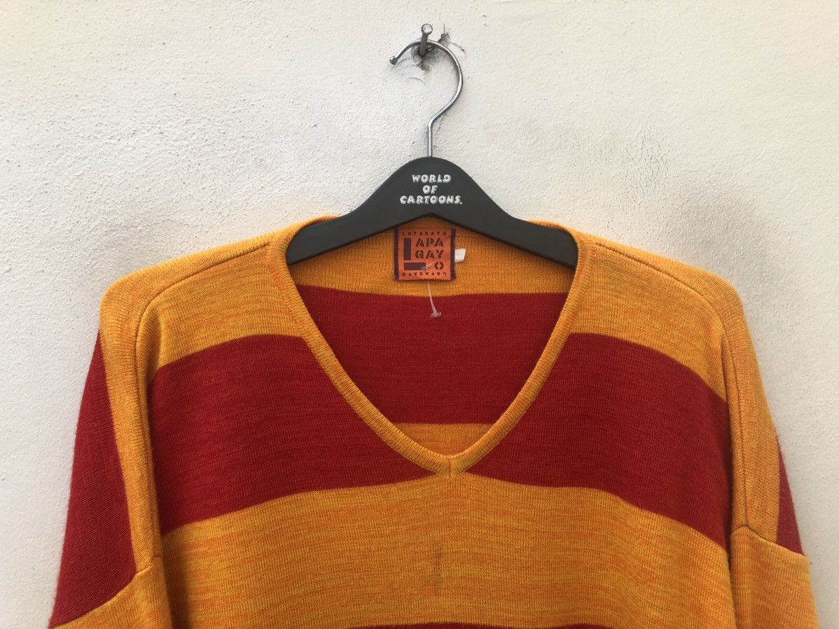 Vintage Vintage 90s Lapagayo Made in Romania Rainbow Wool Sweater Size US XL / EU 56 / 4 - 4 Thumbnail