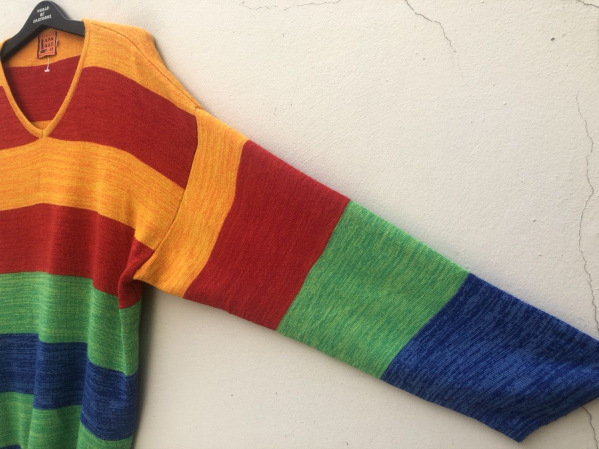 Vintage Vintage 90s Lapagayo Made in Romania Rainbow Wool Sweater Size US XL / EU 56 / 4 - 5 Thumbnail
