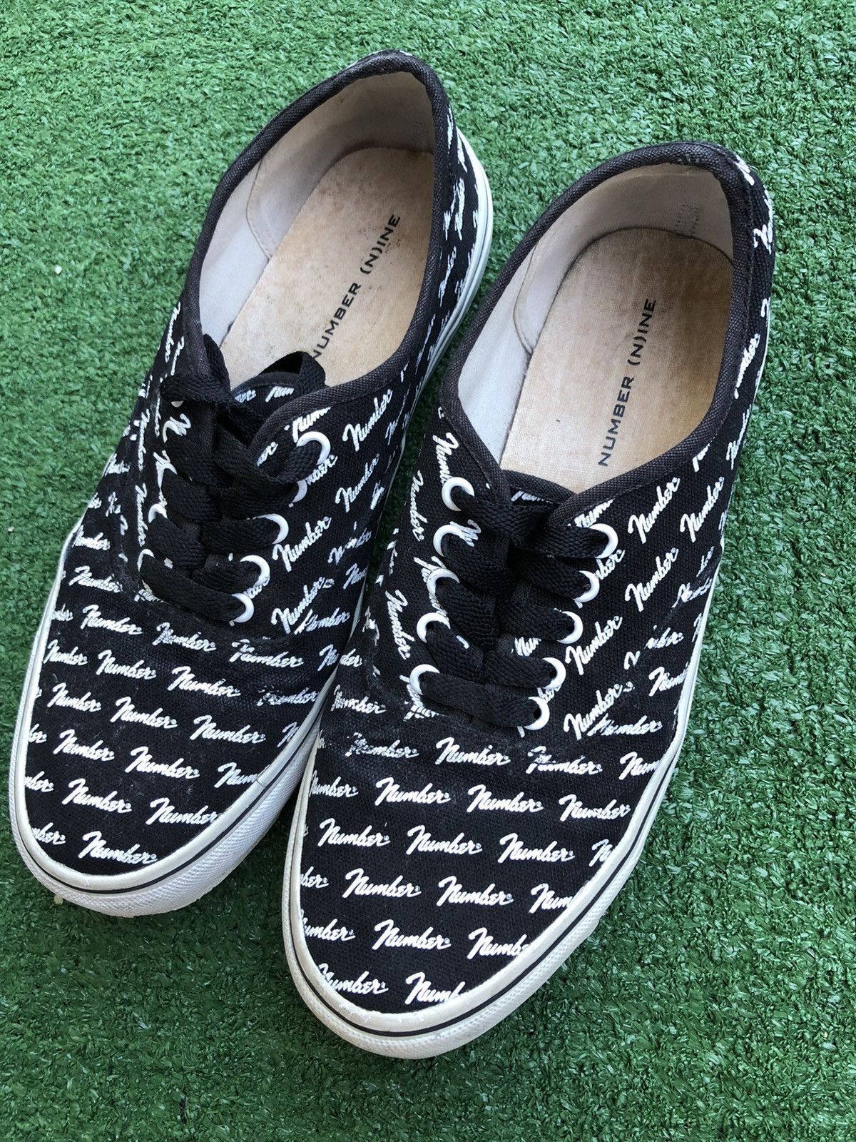 number（N）INE ナンバーナイン vans バンズ Number Nine I Love N(N) Heart Canvas Sneakers White Vans 10