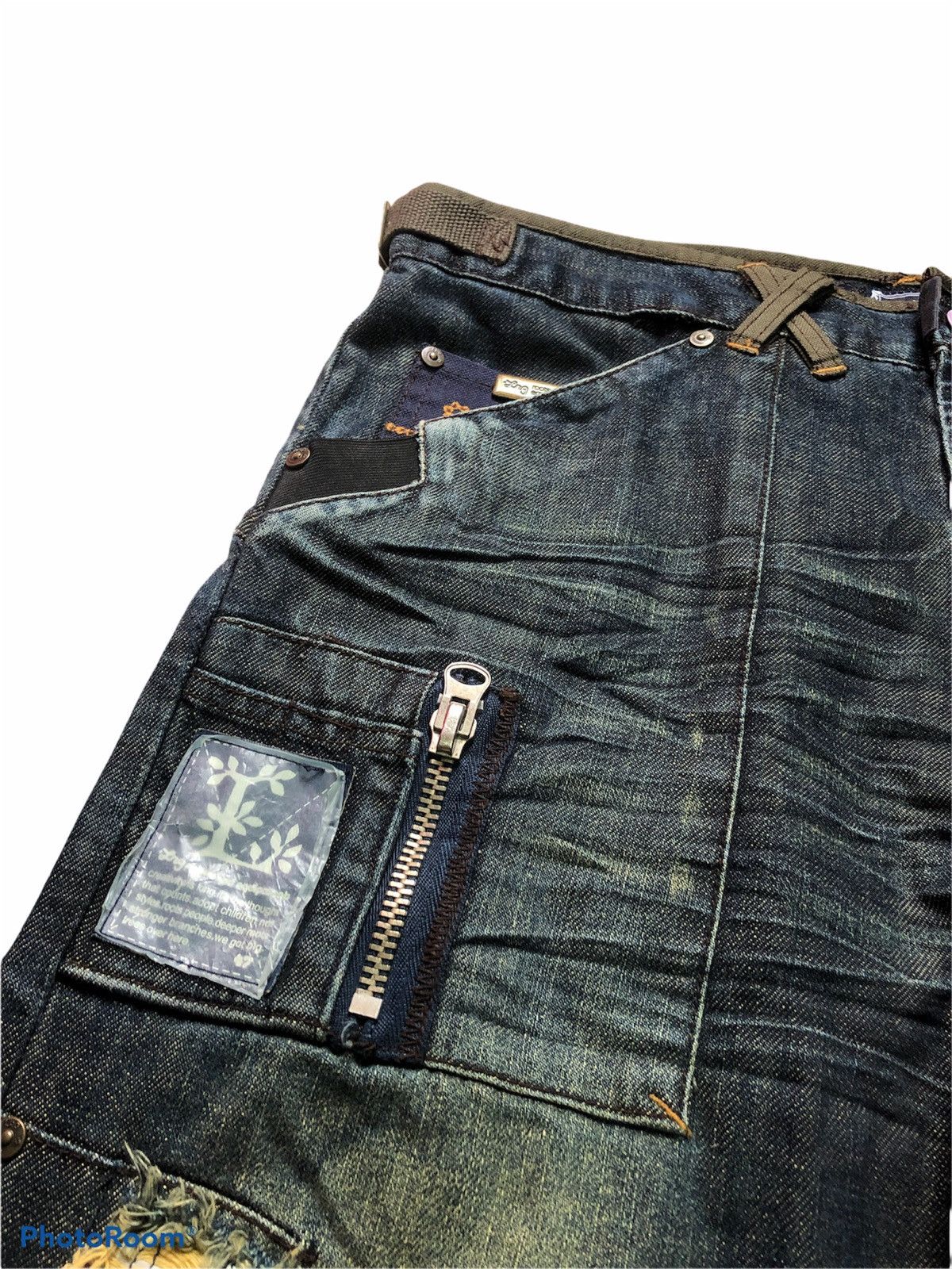 Japanese Brand WIDE LEG⚡️⚡️ RUSTY DISTRESSED DENIM Size US 36 / EU 52 - 9 Thumbnail