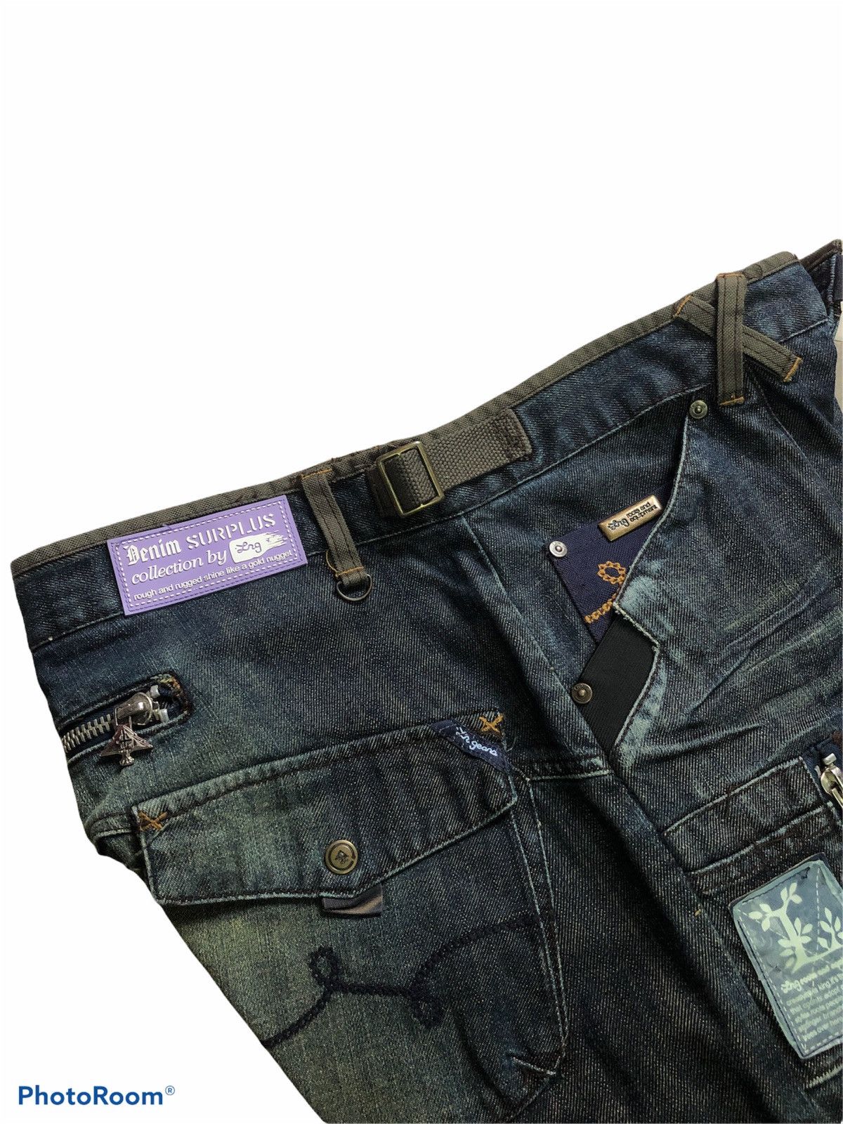 Japanese Brand WIDE LEG⚡️⚡️ RUSTY DISTRESSED DENIM Size US 36 / EU 52 - 4 Thumbnail
