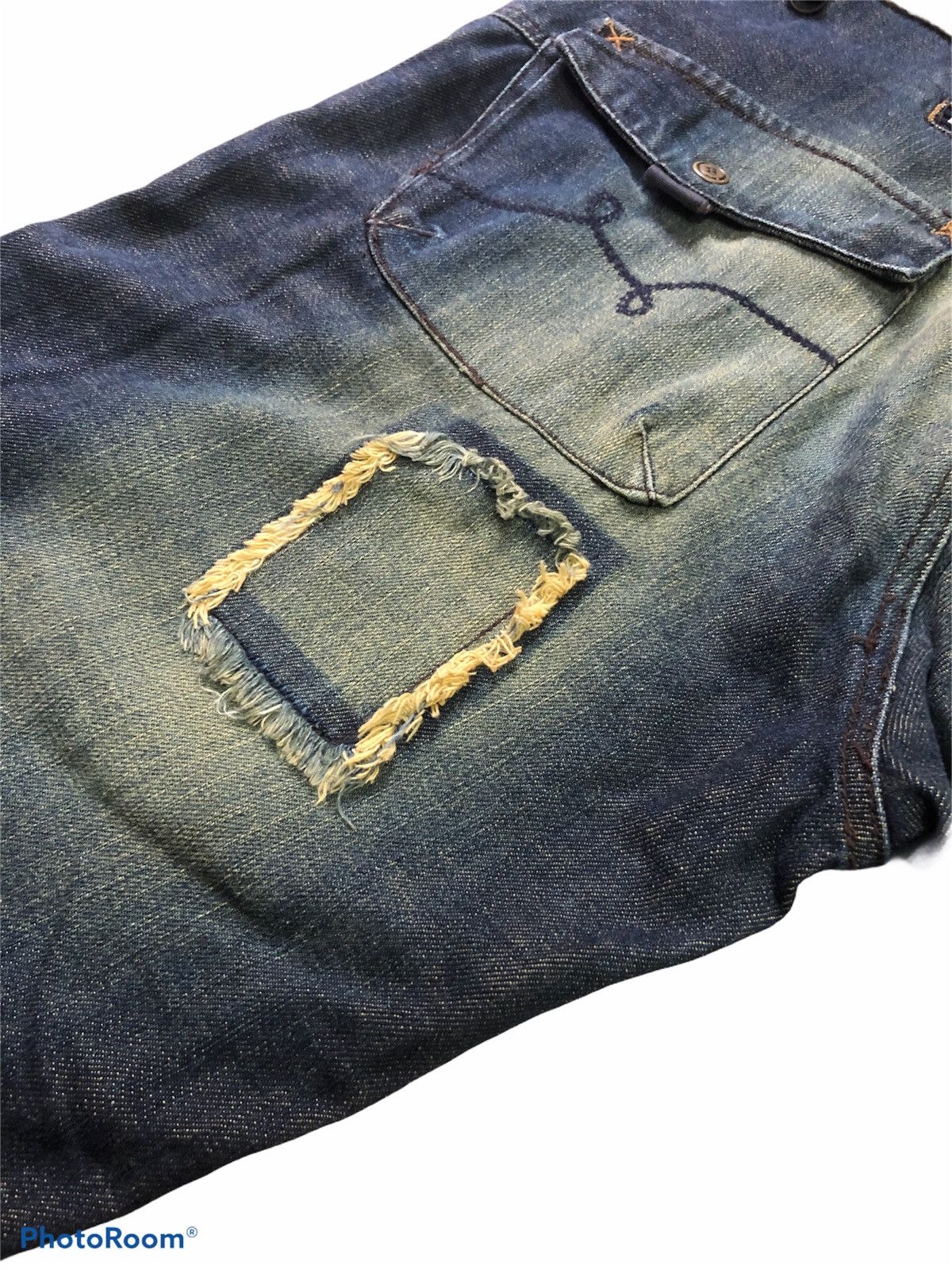Japanese Brand WIDE LEG⚡️⚡️ RUSTY DISTRESSED DENIM Size US 36 / EU 52 - 11 Thumbnail