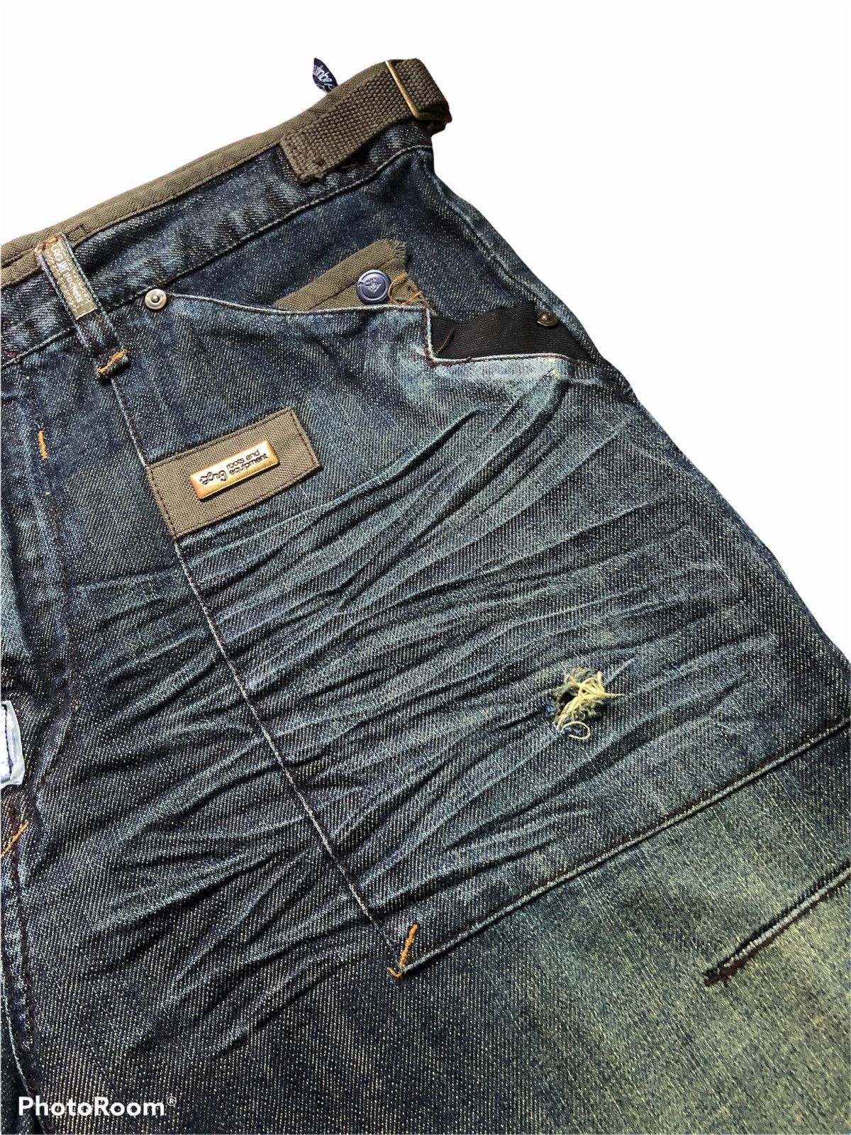 Japanese Brand WIDE LEG⚡️⚡️ RUSTY DISTRESSED DENIM Size US 36 / EU 52 - 10 Thumbnail