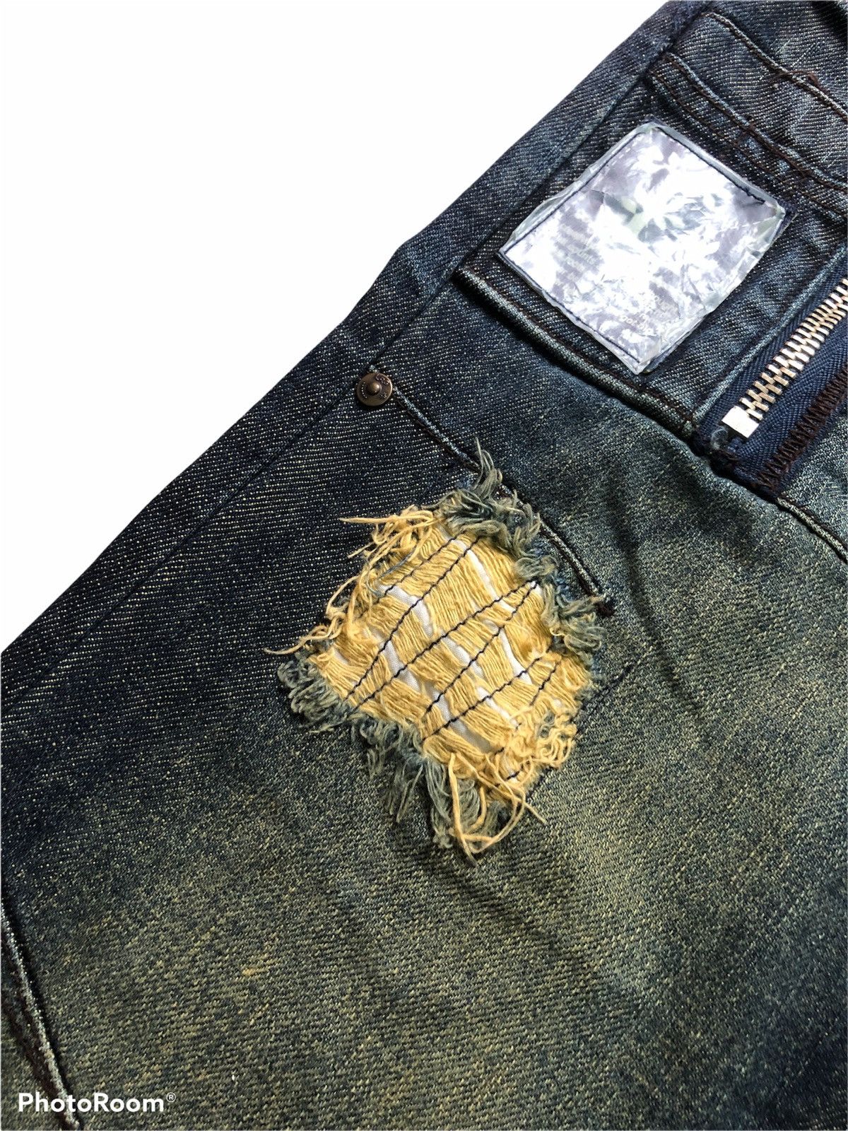 Japanese Brand WIDE LEG⚡️⚡️ RUSTY DISTRESSED DENIM Size US 36 / EU 52 - 8 Thumbnail
