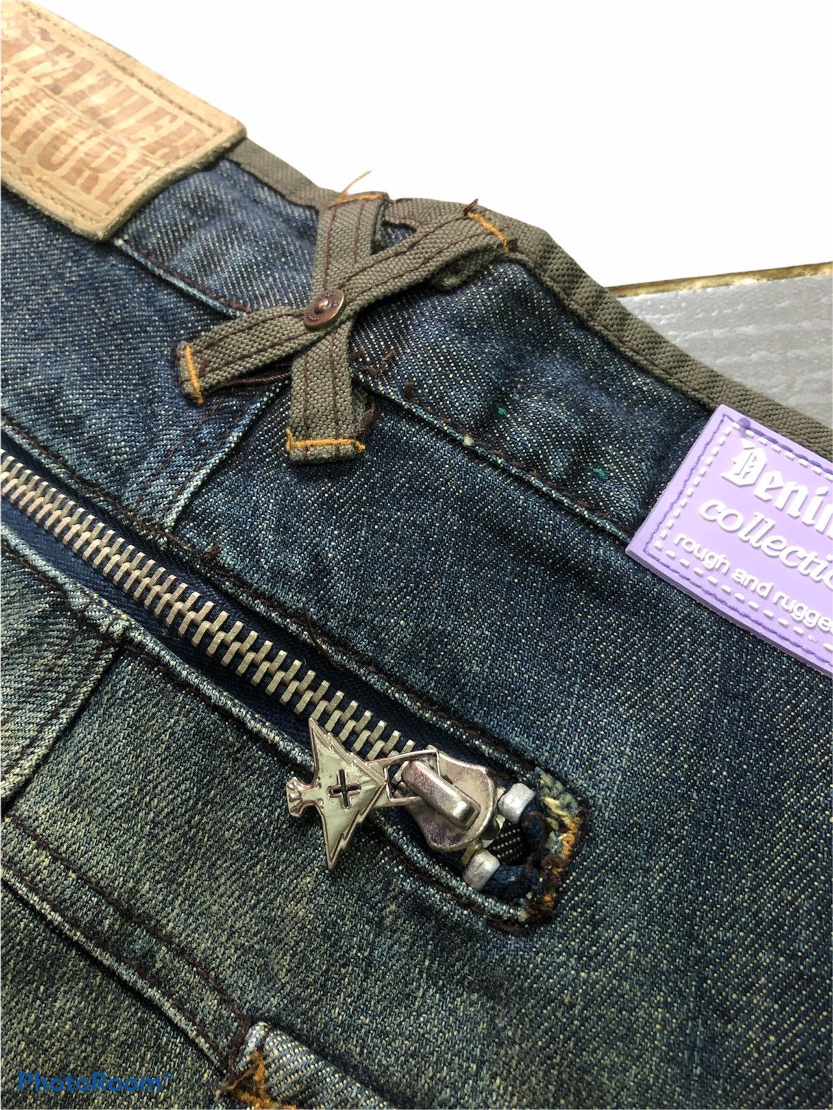 Japanese Brand WIDE LEG⚡️⚡️ RUSTY DISTRESSED DENIM Size US 36 / EU 52 - 5 Thumbnail