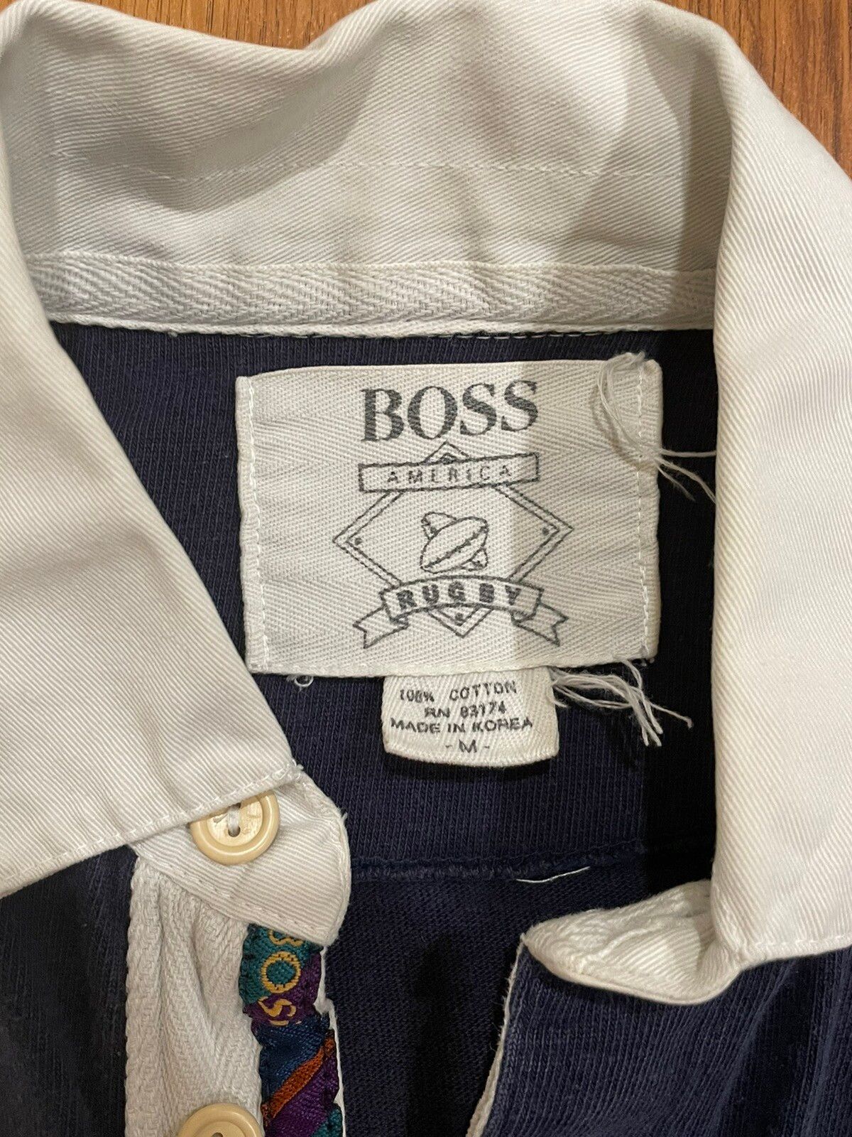 Hugo Boss 90s Boss America striped rugby Polo shirt Size US M / EU 48-50 / 2 - 2 Preview