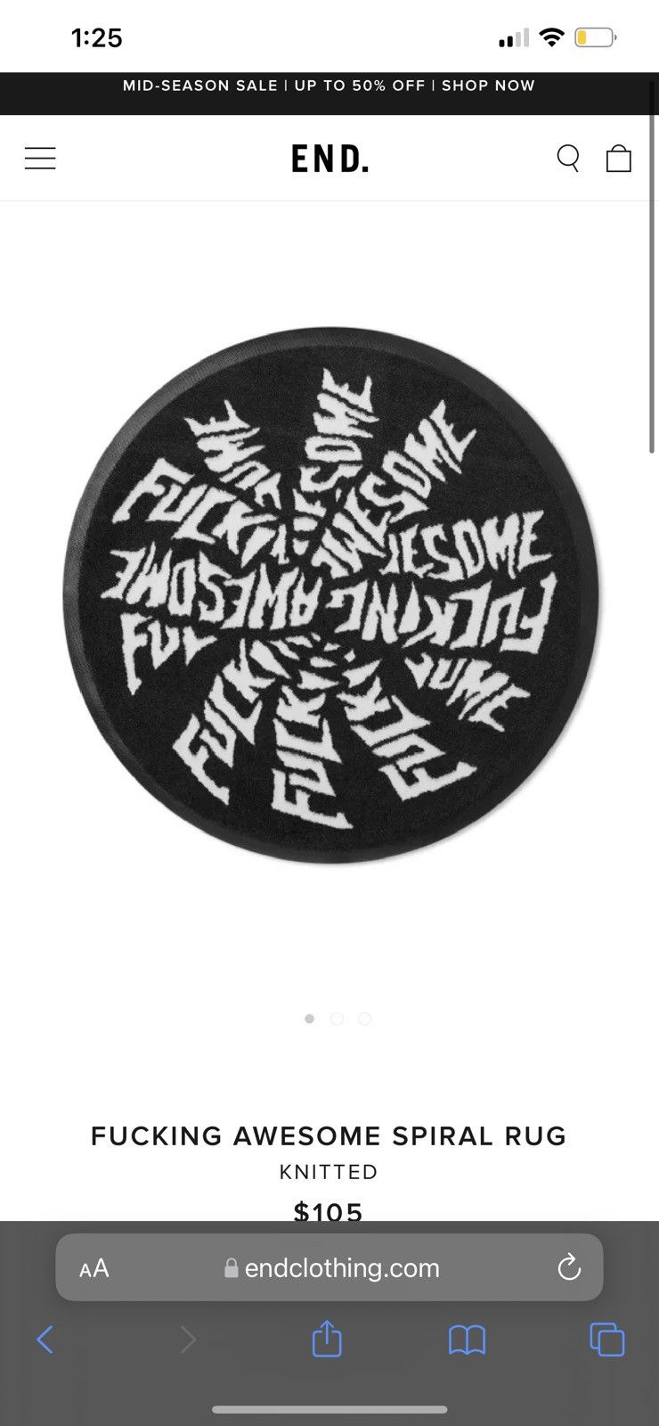 Fucking Awesome Fucking awesome spiral rug | Grailed