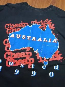 Band Tees × Hanes Tshirt cheap trick australia busted tour 1990 Size US L / EU 52-54 / 3 - 3 Thumbnail