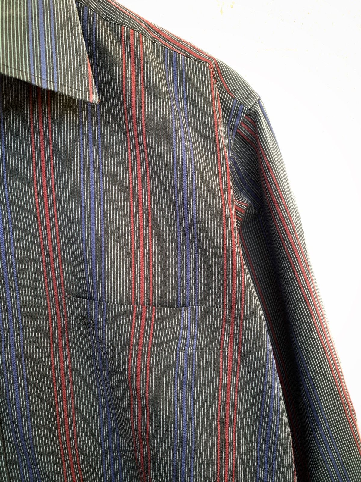 Balenciaga Dark grey with stripes Buttons ups Shirt Size US L / EU 52-54 / 3 - 4 Thumbnail