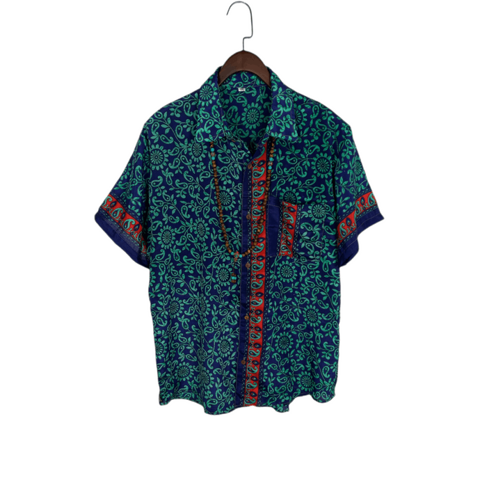 Italian Designers Floral and Paisley Silk Shirt, Vintage Wear, 70s ...
