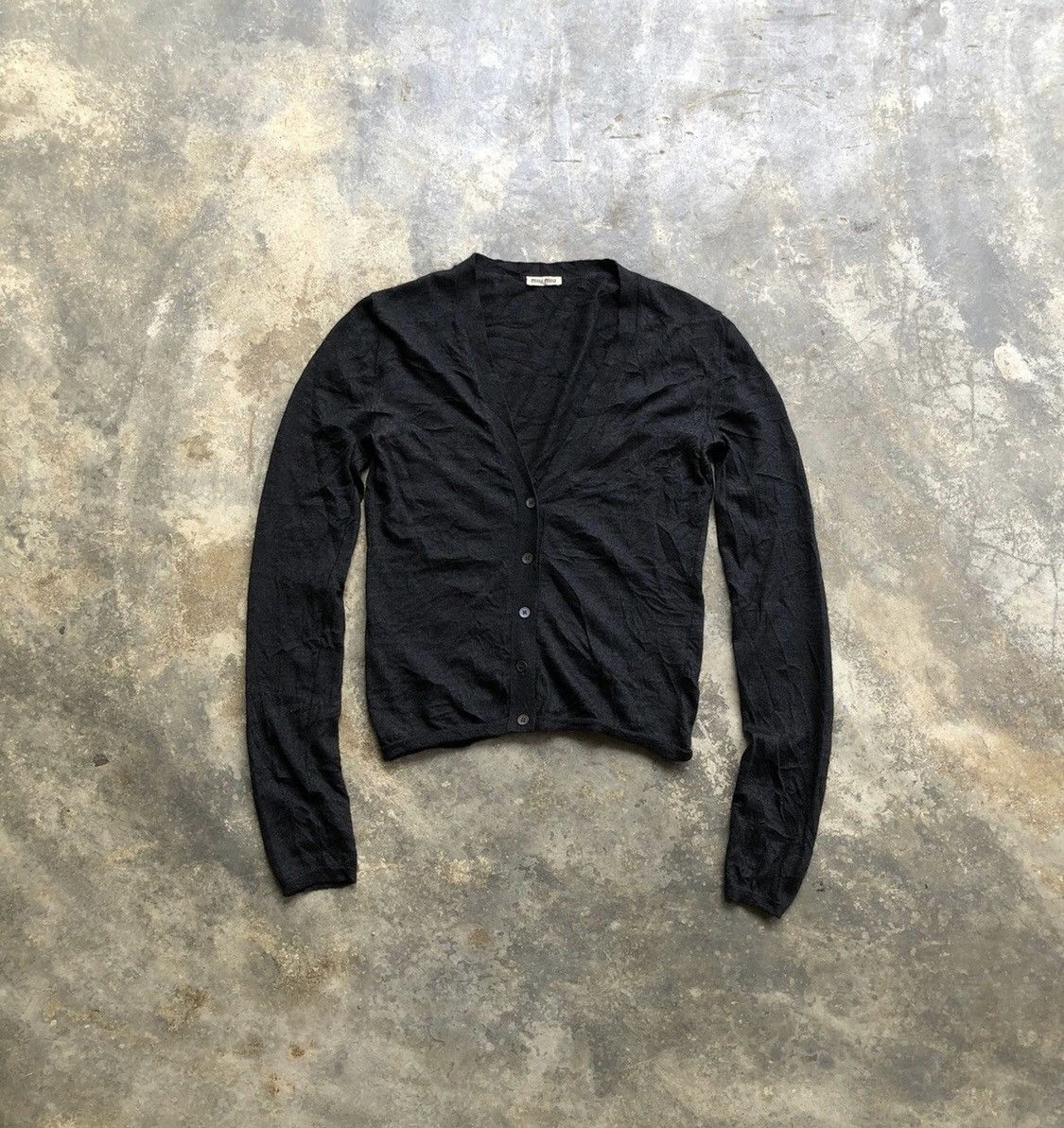 image of Miu Miu Cardigan in Dark Gray, Men's (Size XS)
