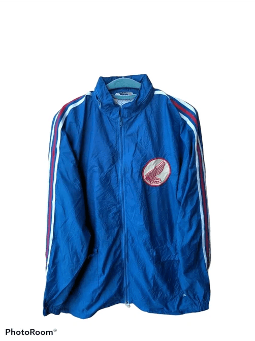 image of Send Me Offer ! Honda Racing By Adidas Zipper Jackets in Blue, Men's (Size Large)