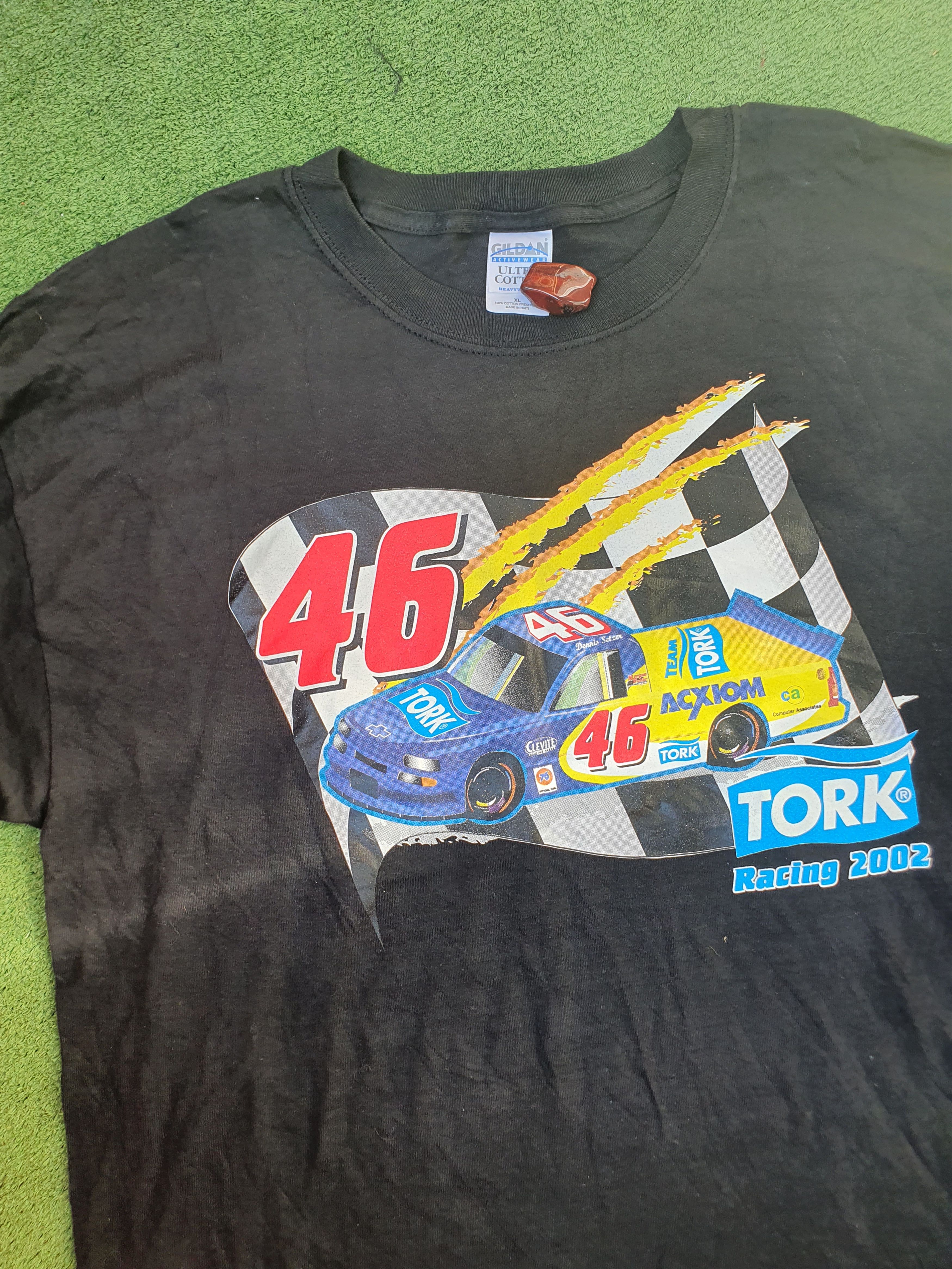 Gildan Tork Racing #46 2002 Vtg Gildan tee,sz XL Size US XL / EU 56 / 4 - 3 Thumbnail