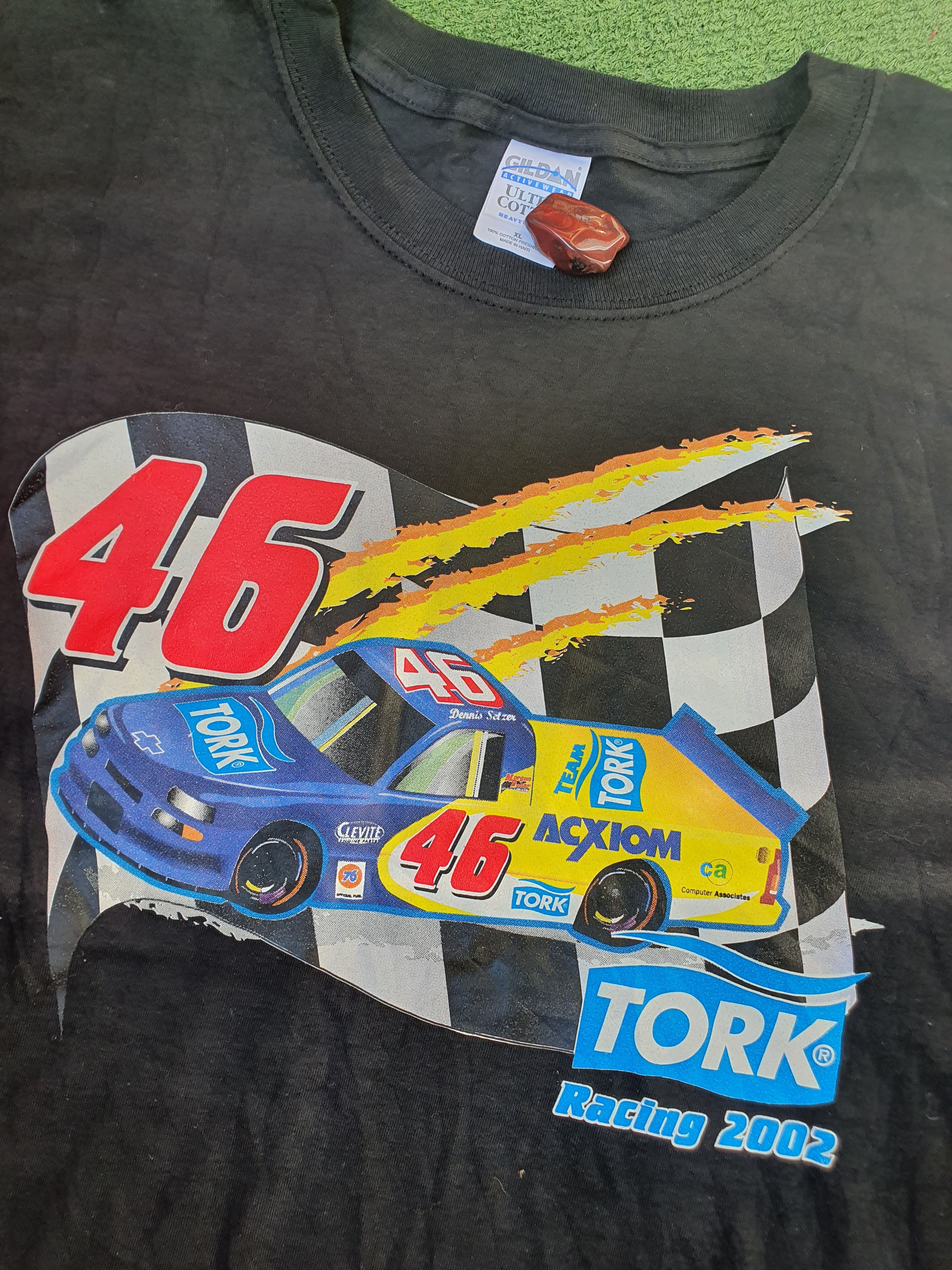 Gildan Tork Racing #46 2002 Vtg Gildan tee,sz XL Size US XL / EU 56 / 4 - 1 Thumbnail