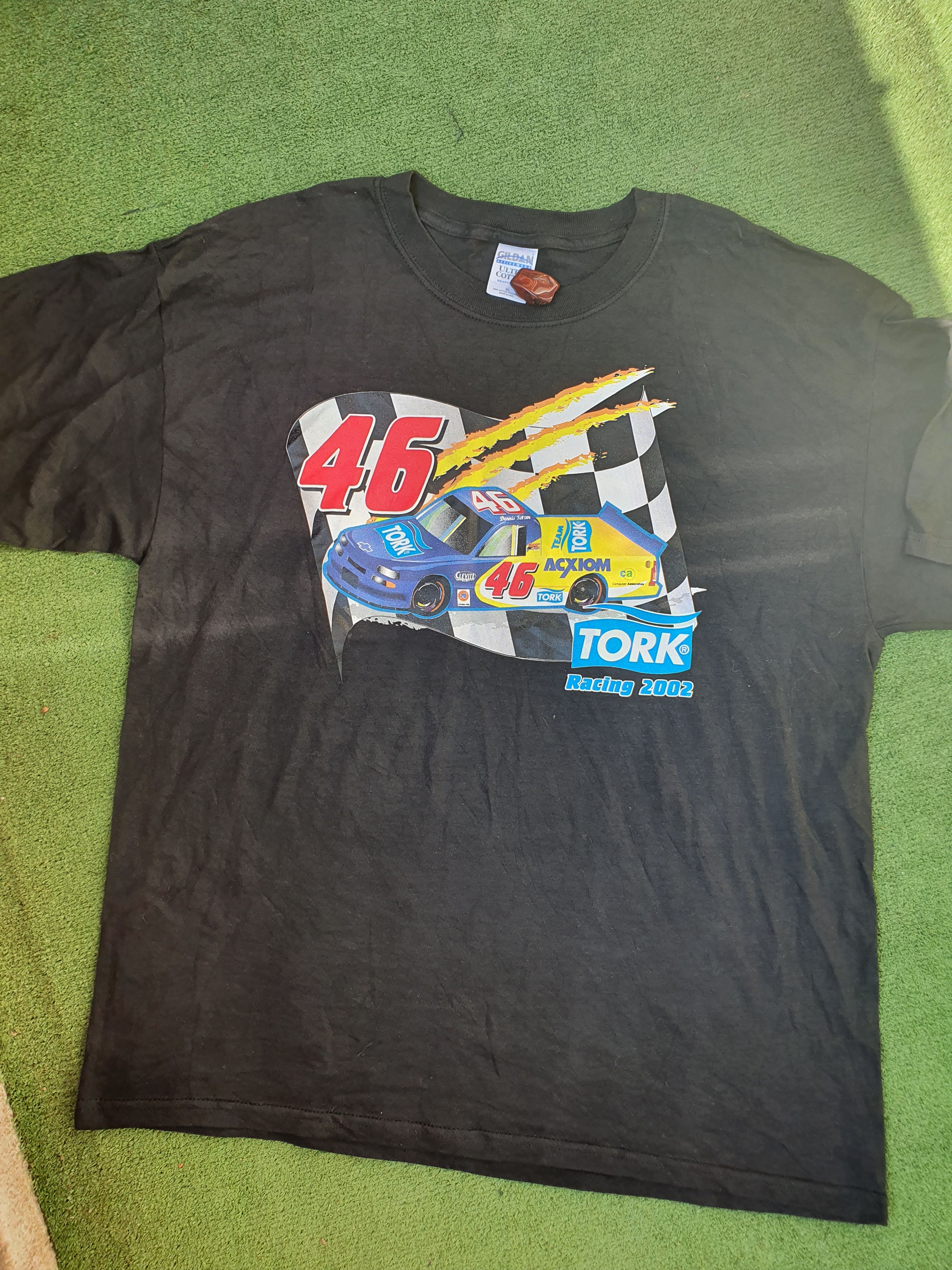 Gildan Tork Racing #46 2002 Vtg Gildan tee,sz XL Size US XL / EU 56 / 4 - 2 Thumbnail