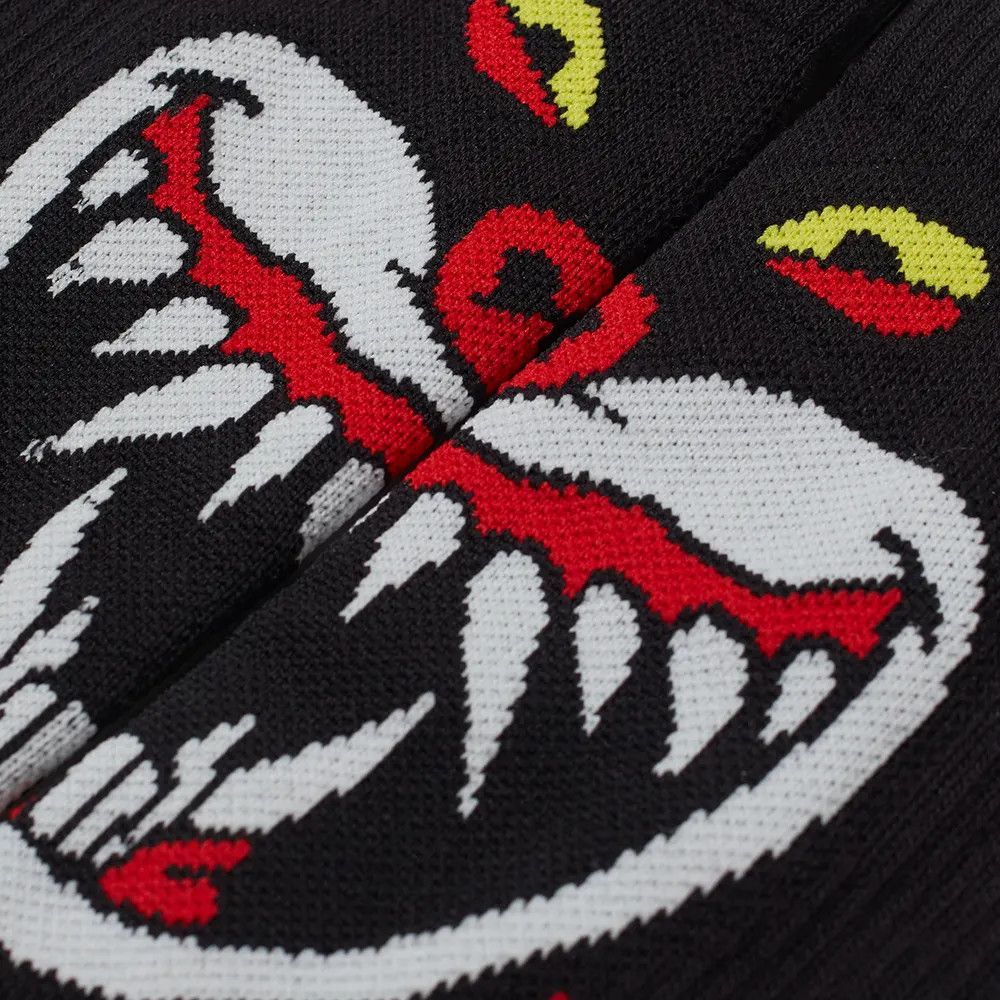 Reebok × Vetements MONSTER SHORT SOCKS - Black Flames XS - EU 34/36 Size 36 - 2 Thumbnail