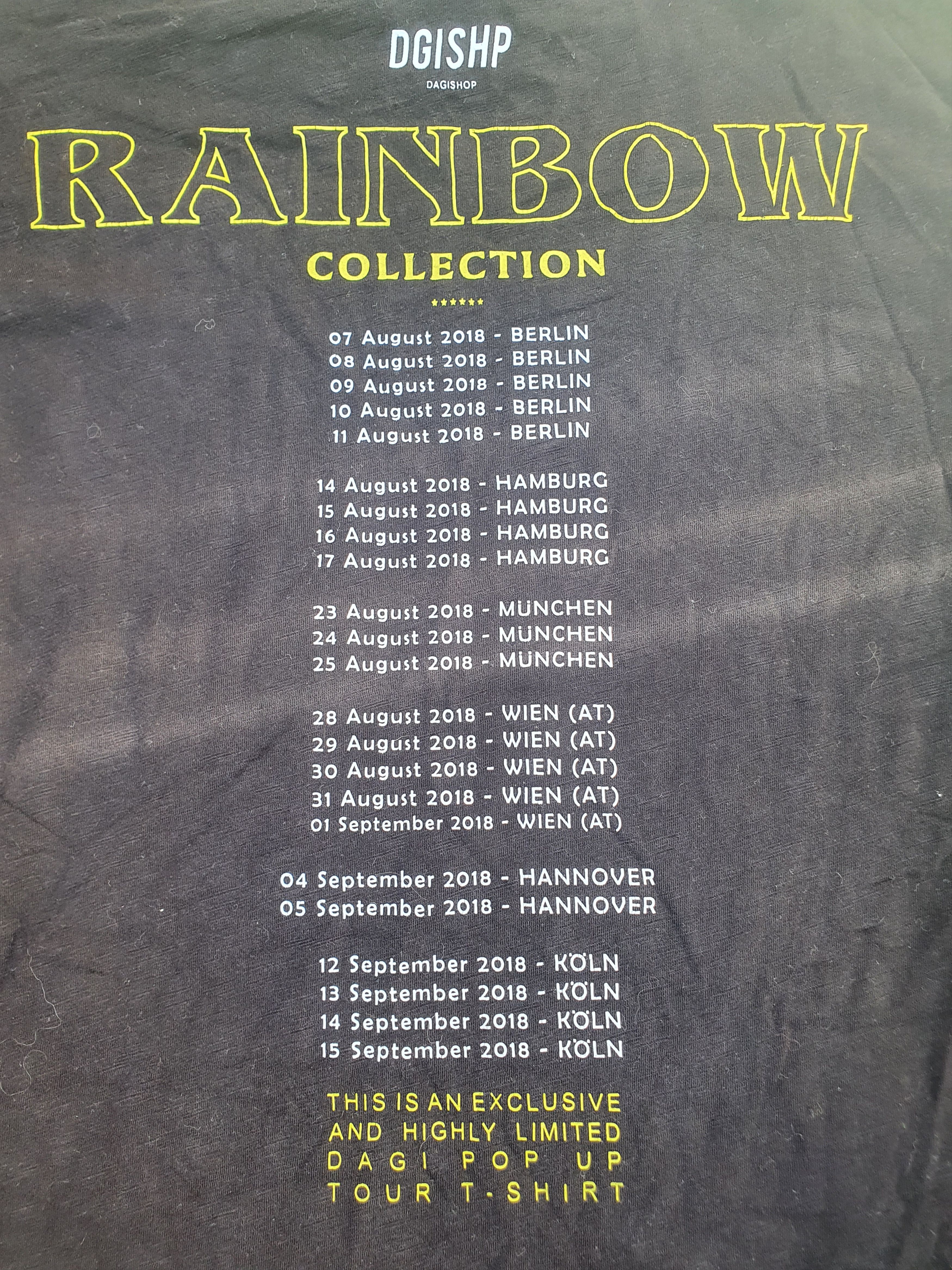 Band Tees Rainbow RNBW Dagi pop up 2018 tour tee,sz L Size US L / EU 52-54 / 3 - 12 Thumbnail