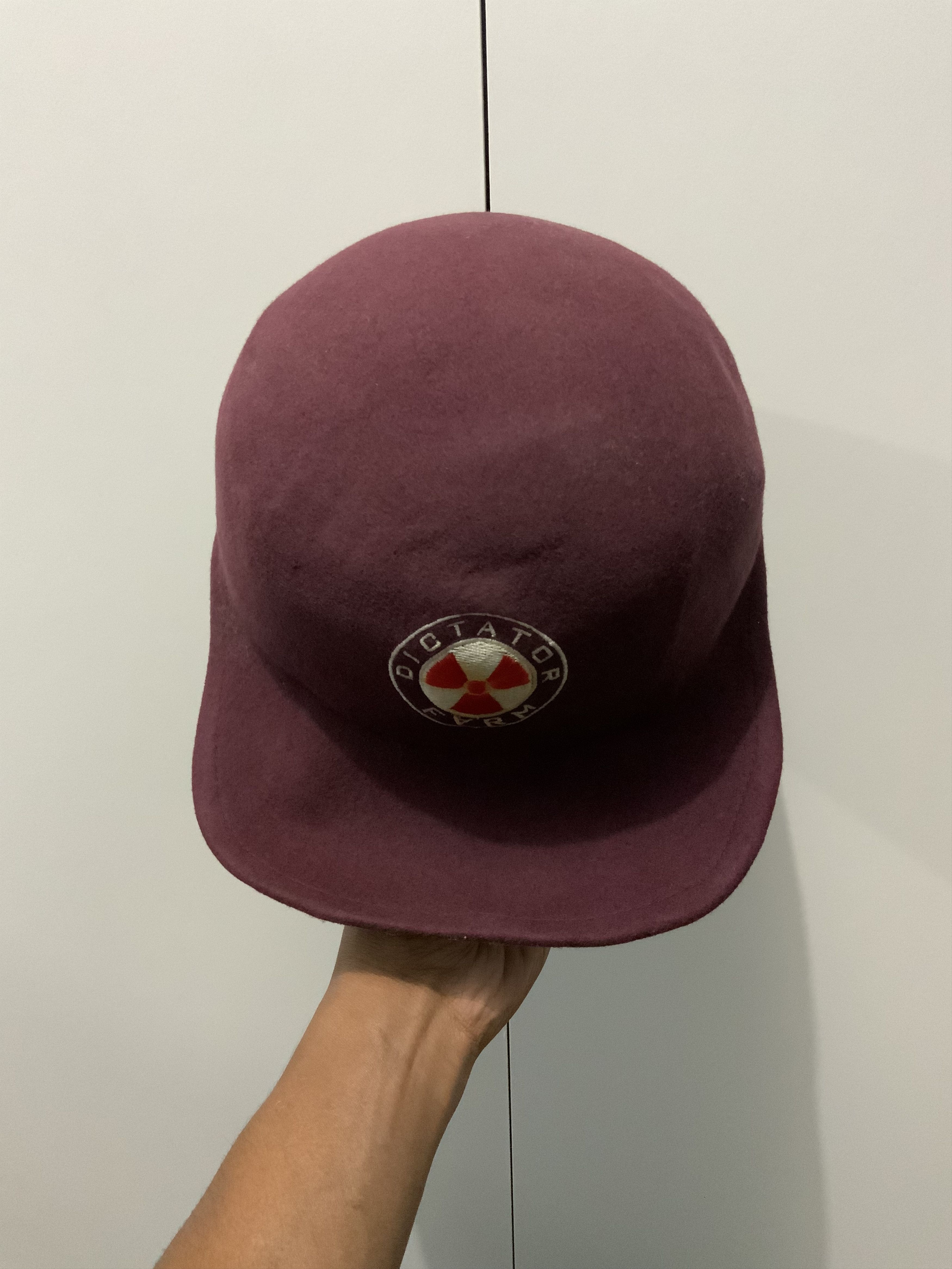 Vintage Wool Maroon Solid Dictator Farm Hat Size ONE SIZE - 6 Thumbnail