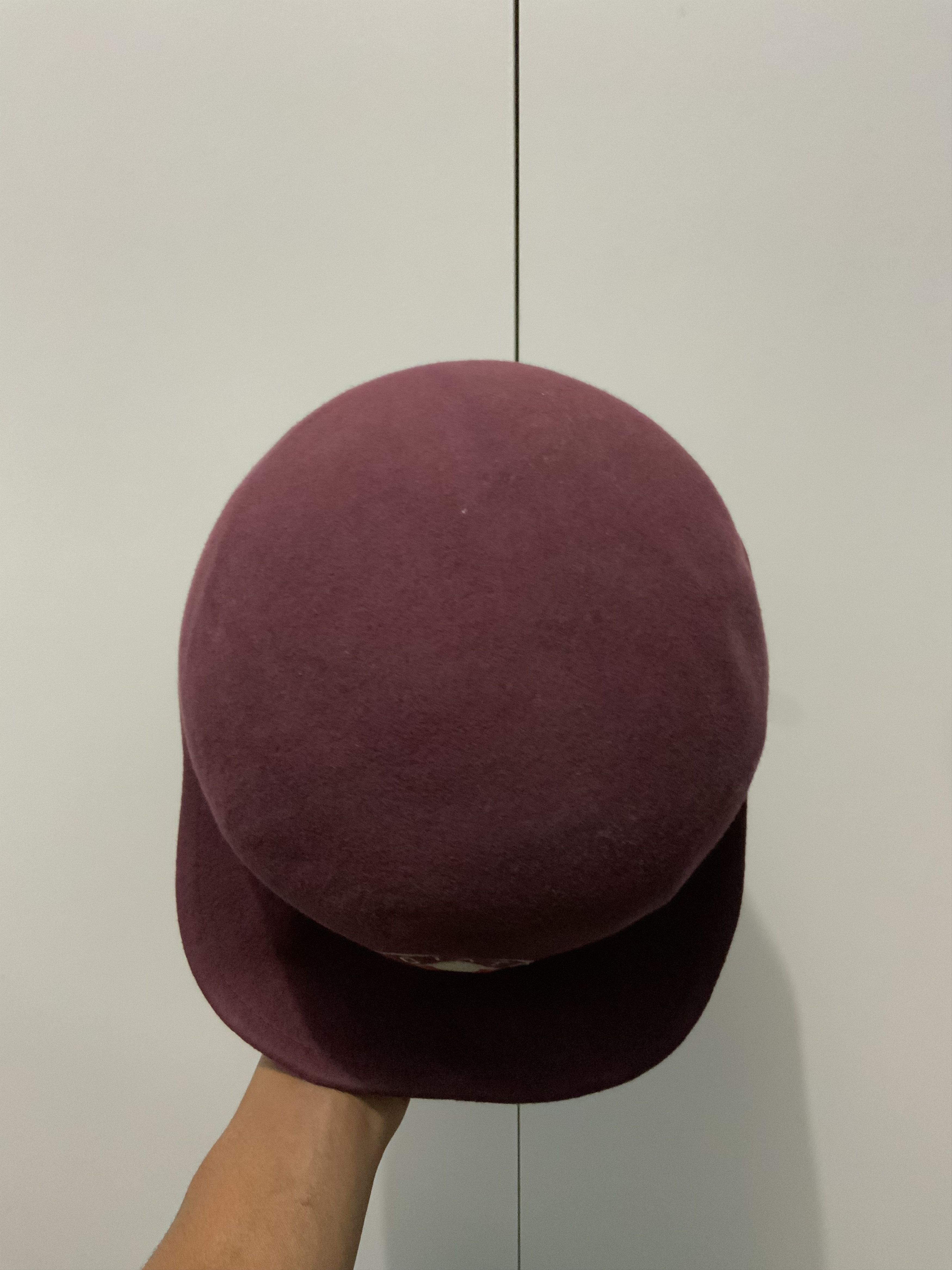 Vintage Wool Maroon Solid Dictator Farm Hat Size ONE SIZE - 7 Thumbnail