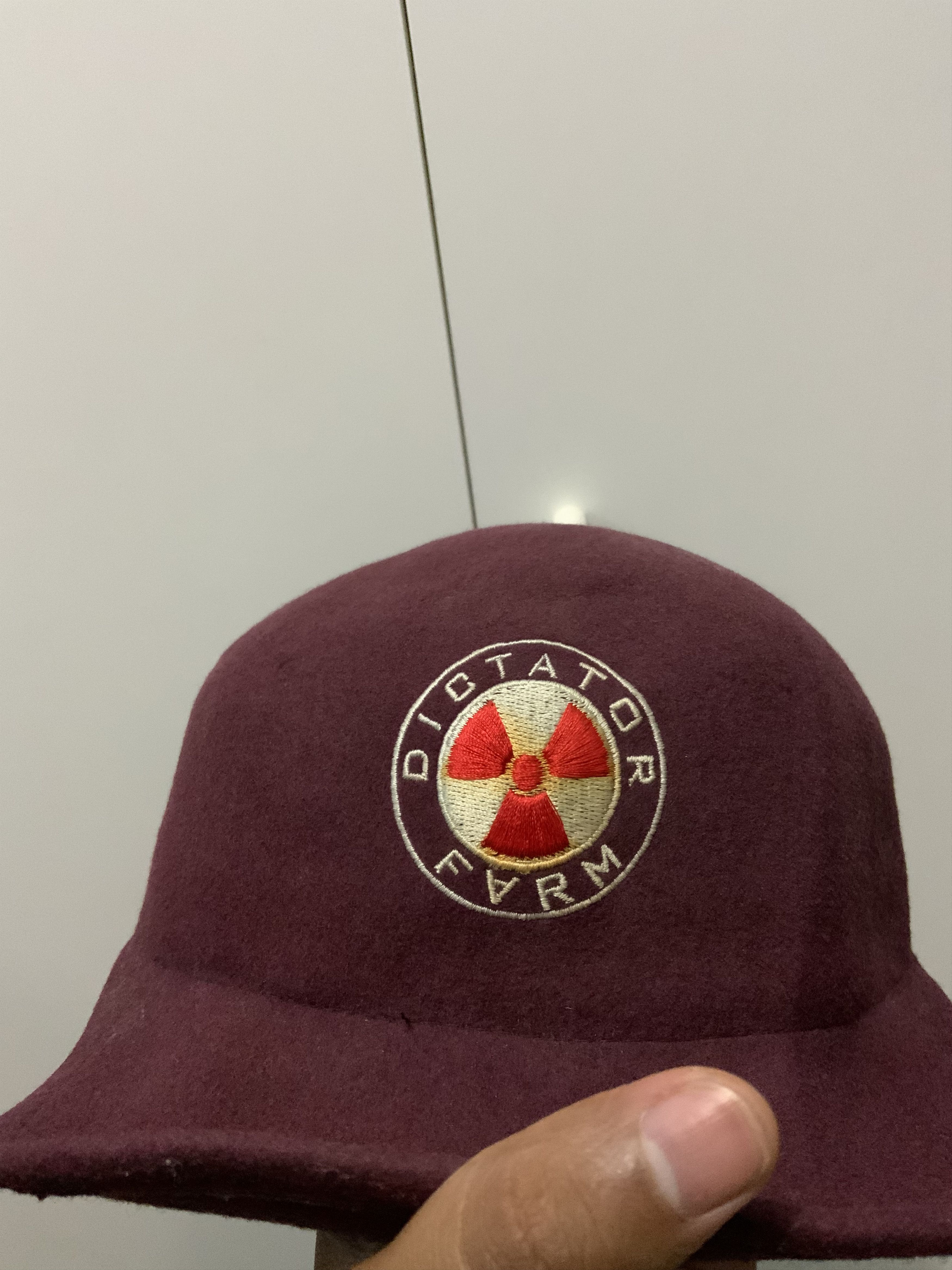 Vintage Wool Maroon Solid Dictator Farm Hat Size ONE SIZE - 12 Thumbnail