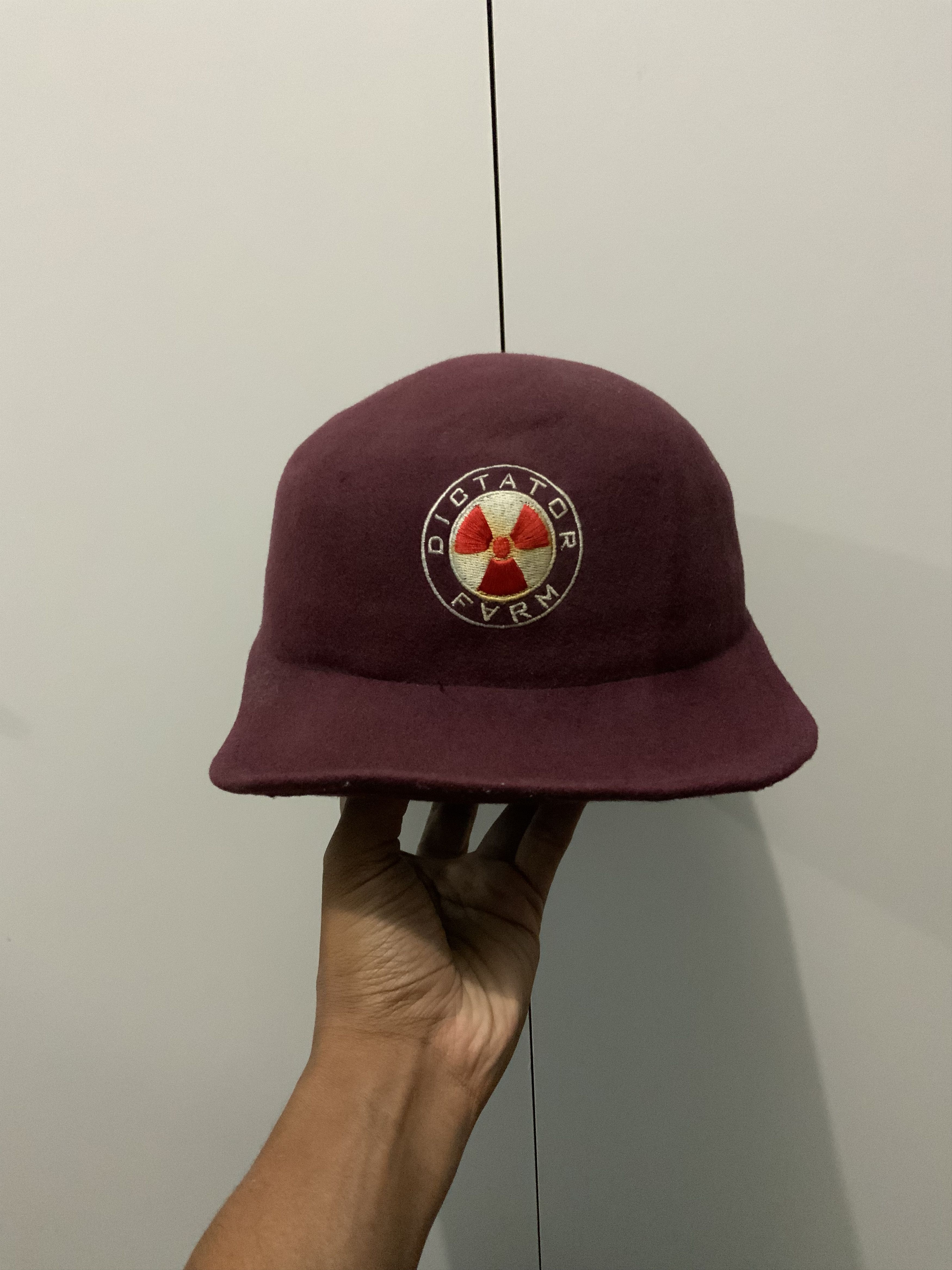 Vintage Wool Maroon Solid Dictator Farm Hat Size ONE SIZE - 1 Thumbnail