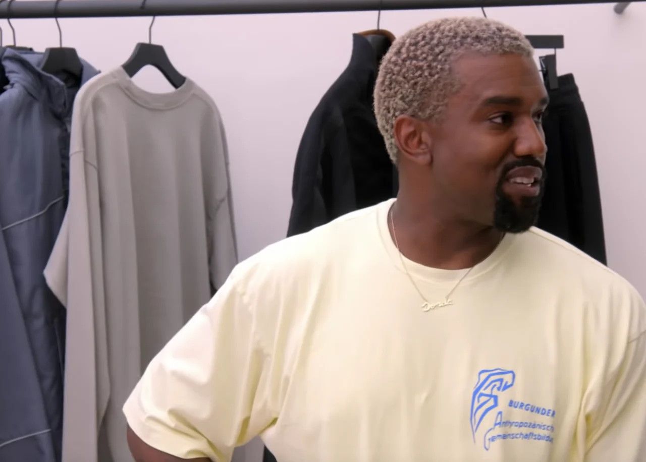 Kanye West BURGUNDER Antropozenische Gemeinschaftsbildung Neon T-Shirt Size US L / EU 52-54 / 3 - 7 Thumbnail