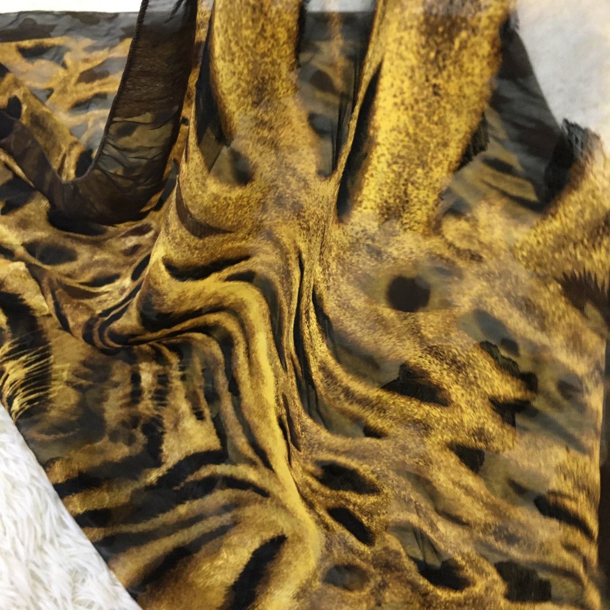 Vintage Tiger Art Scarf Size ONE SIZE - 5 Thumbnail