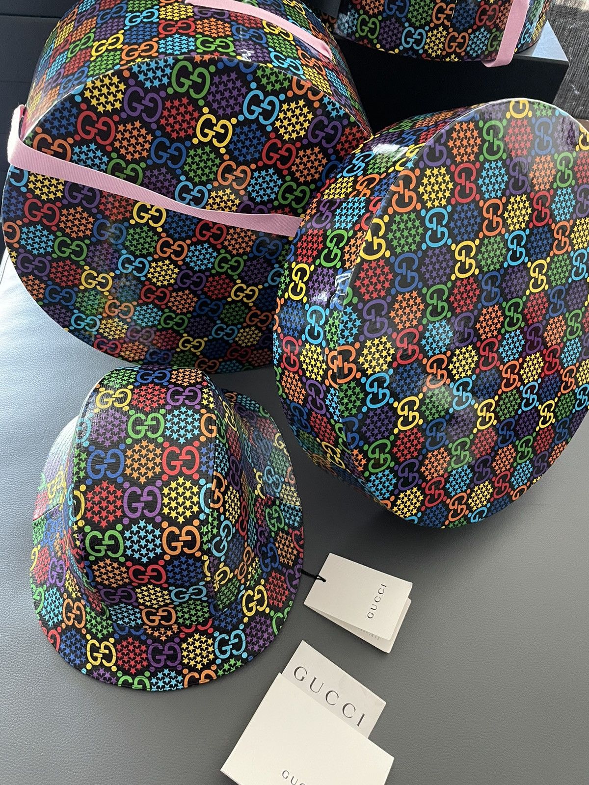Gucci Brand NEW Rare Psychedelic Limited Edition Gucci Logo Hat Size ONE SIZE - 13 Thumbnail