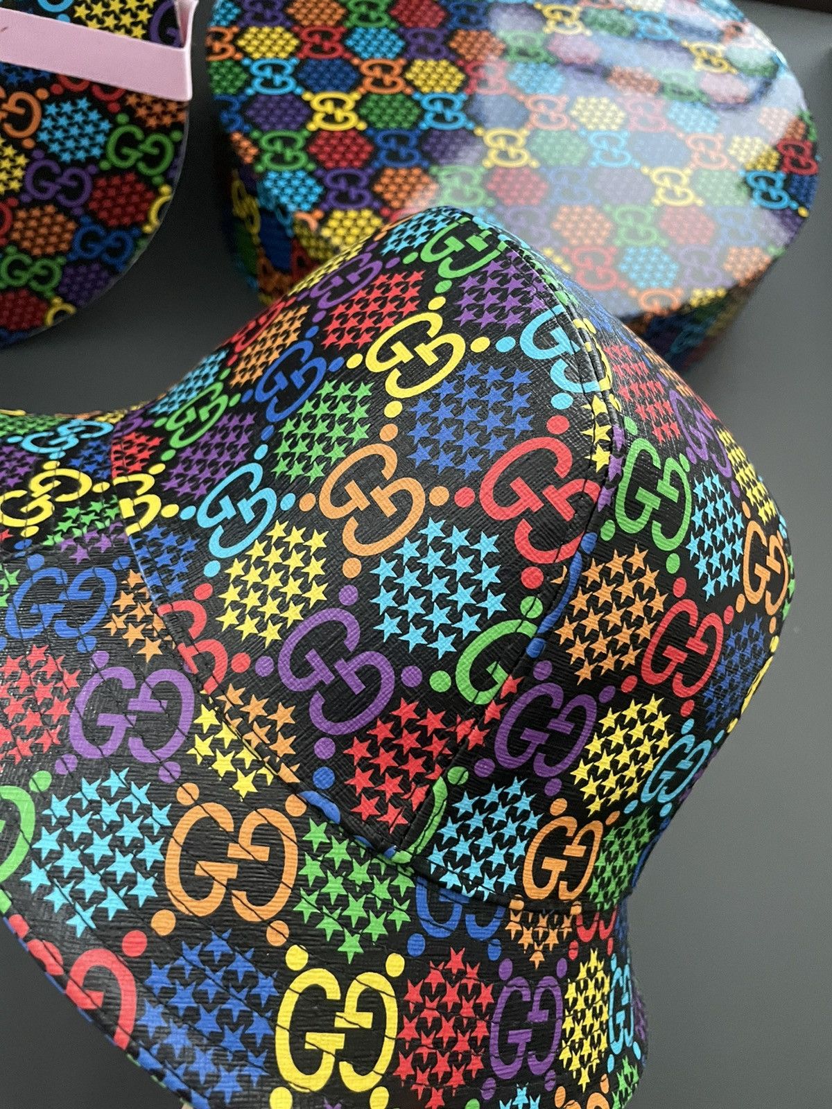 Gucci Brand NEW Rare Psychedelic Limited Edition Gucci Logo Hat Size ONE SIZE - 14 Thumbnail