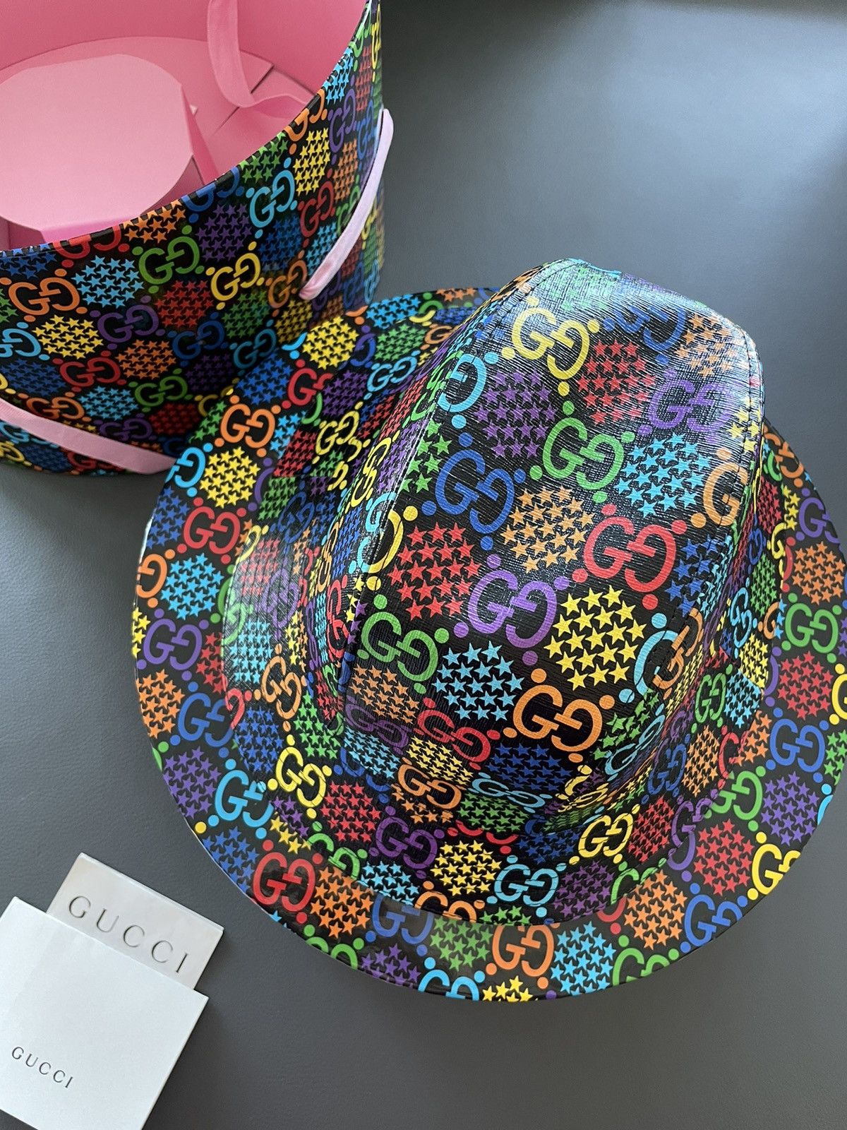 Gucci Brand NEW Rare Psychedelic Limited Edition Gucci Logo Hat Size ONE SIZE - 19 Thumbnail
