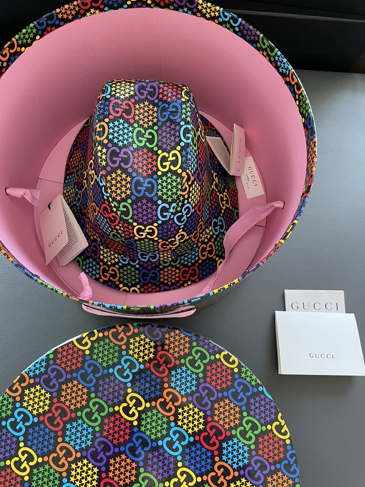 Gucci Brand NEW Rare Psychedelic Limited Edition Gucci Logo Hat Size ONE SIZE - 3 Thumbnail