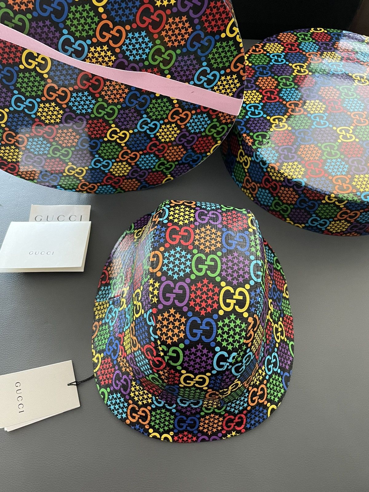 Gucci Brand NEW Rare Psychedelic Limited Edition Gucci Logo Hat Size ONE SIZE - 23 Thumbnail