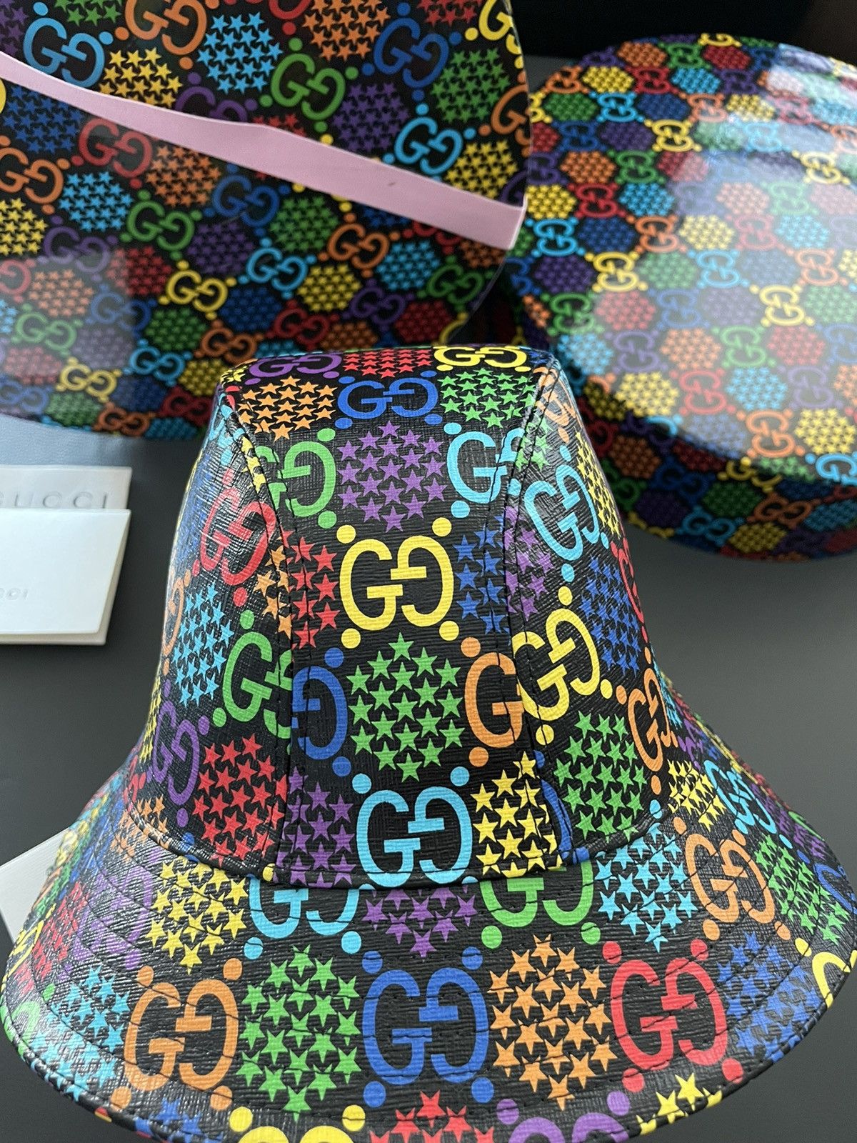 Gucci Brand NEW Rare Psychedelic Limited Edition Gucci Logo Hat Size ONE SIZE - 1 Thumbnail