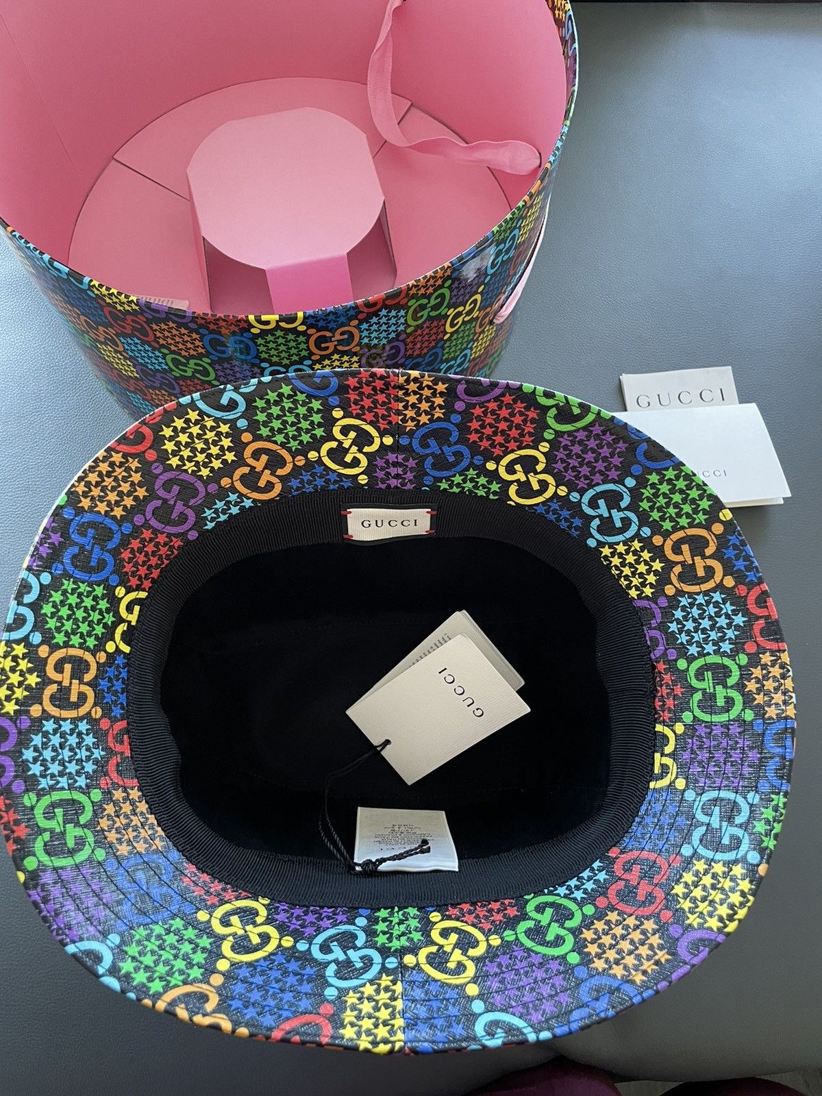 Gucci Brand NEW Rare Psychedelic Limited Edition Gucci Logo Hat Size ONE SIZE - 15 Thumbnail